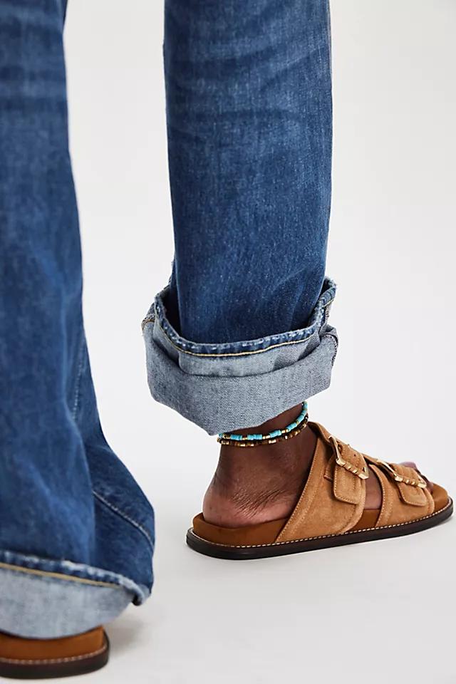 Sage Square Toe Footbed Slides Product Image