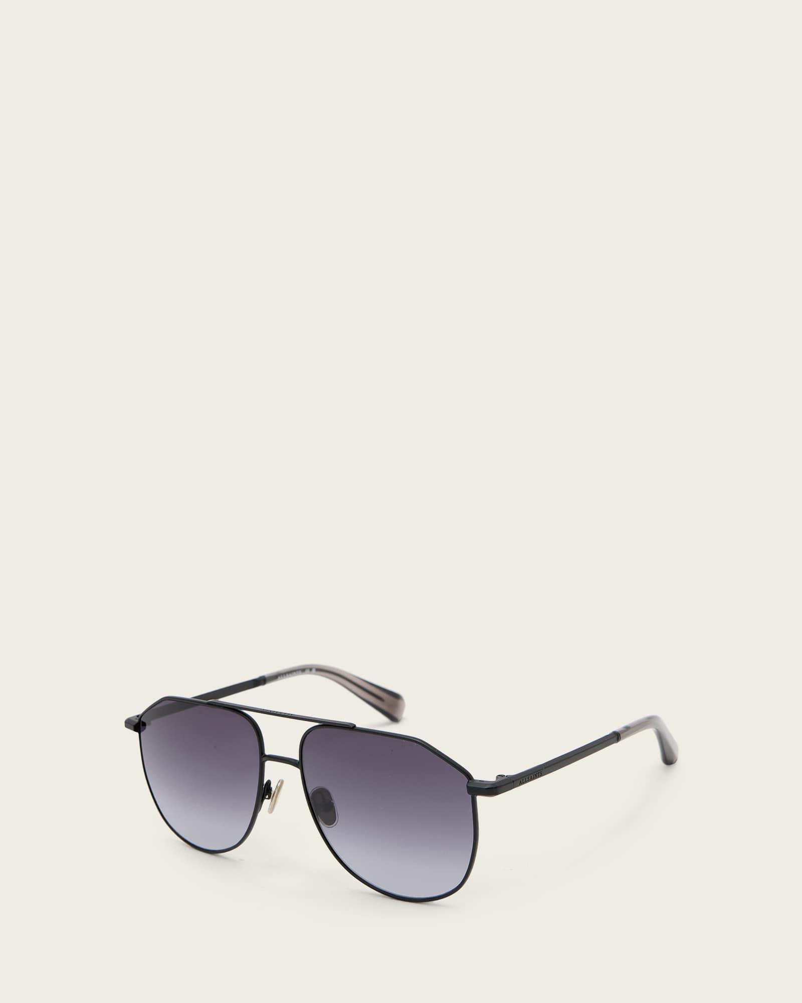 Avie Square Visor Sunglasses CRYSTAL BURGUNDY | ALLSAINTS US Product Image