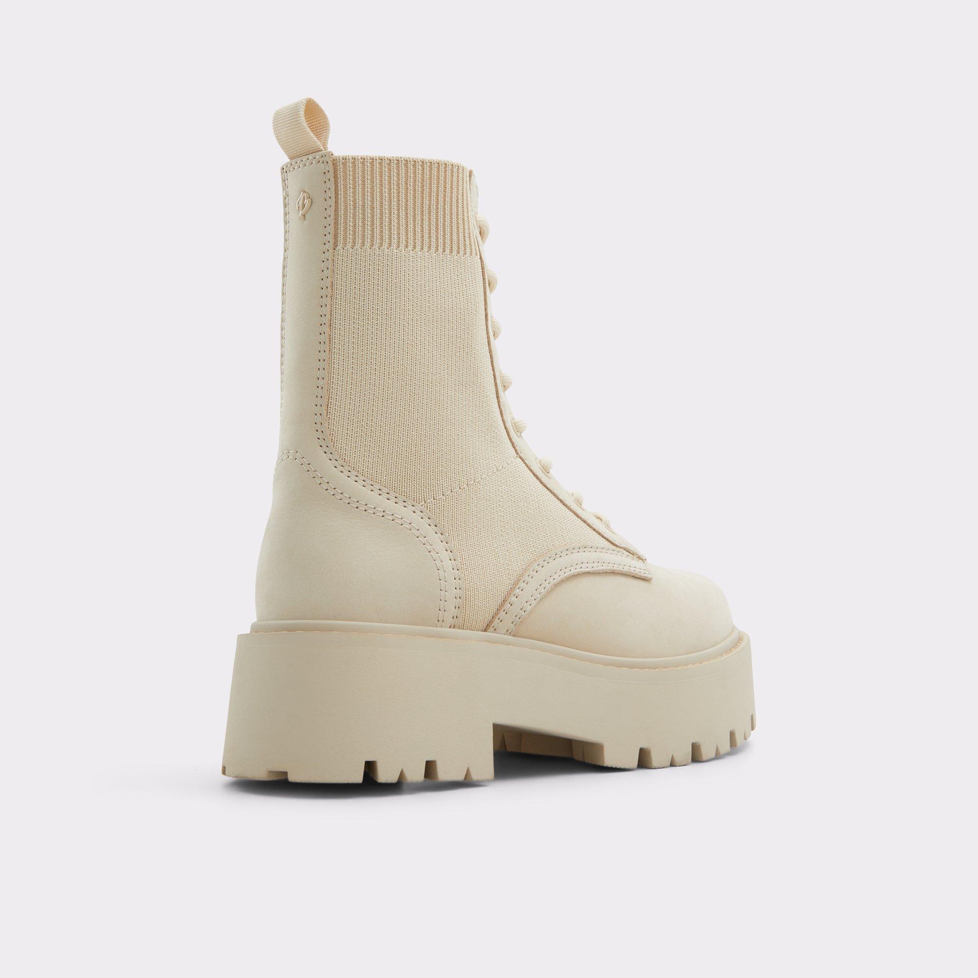 Talaleryknit Beige Women's Combat boots | ALDO US Product Image