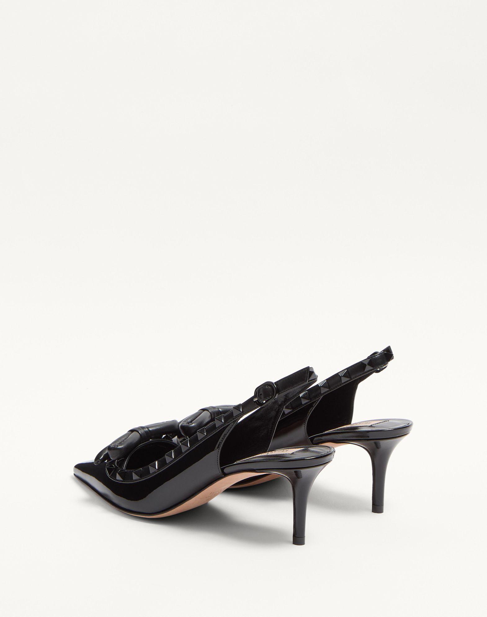 Rockstud Bow Slingback Pump In Patent Leather With Matching Studs 60Mm Product Image