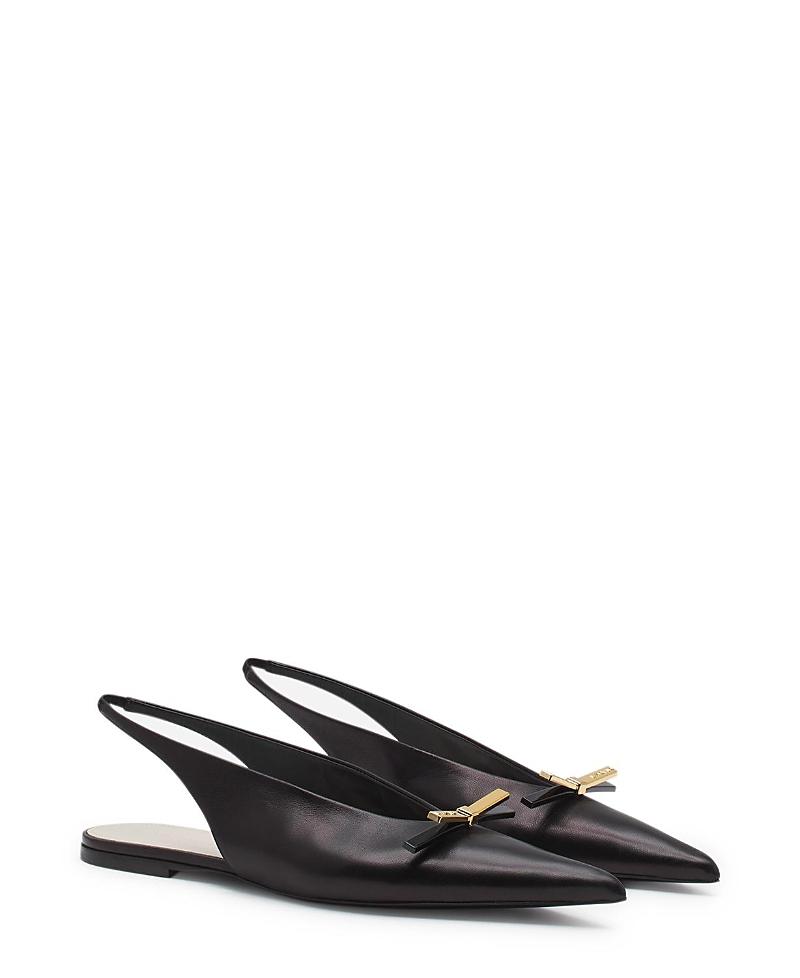 Lanvin Womens Bow Leather Slingback Product Image