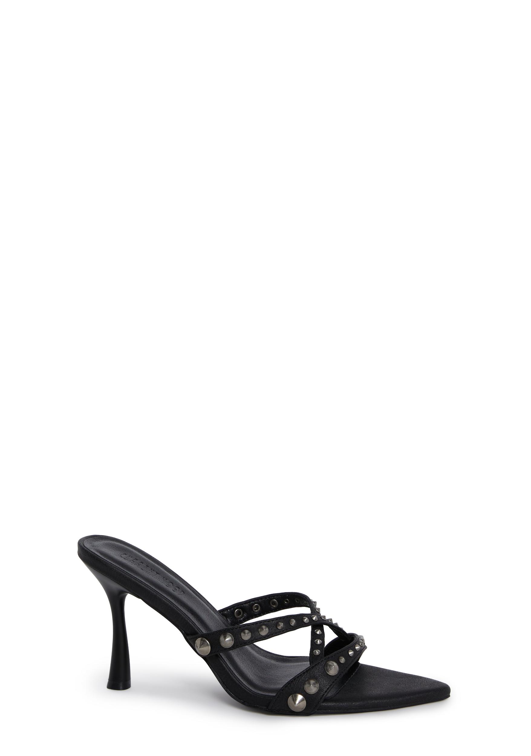 Strappy Studded Mules Current Mood - Black Product Image