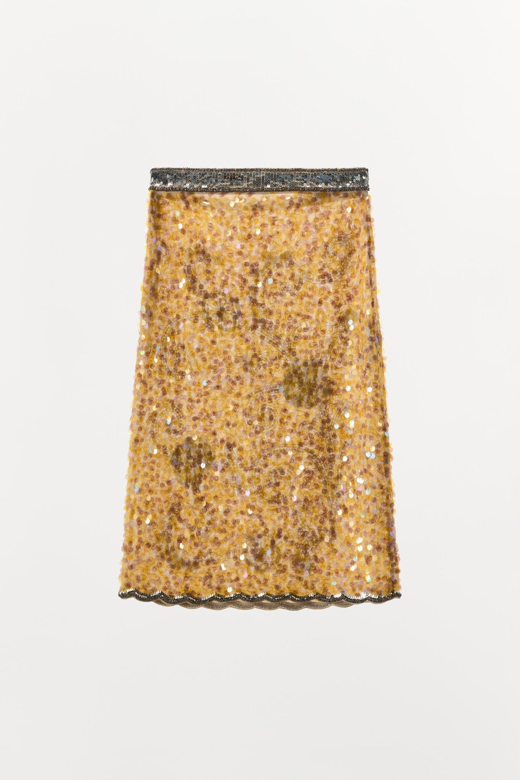 LIMITED EDITION BEADED EMBROIDERED SKIRT Product Image