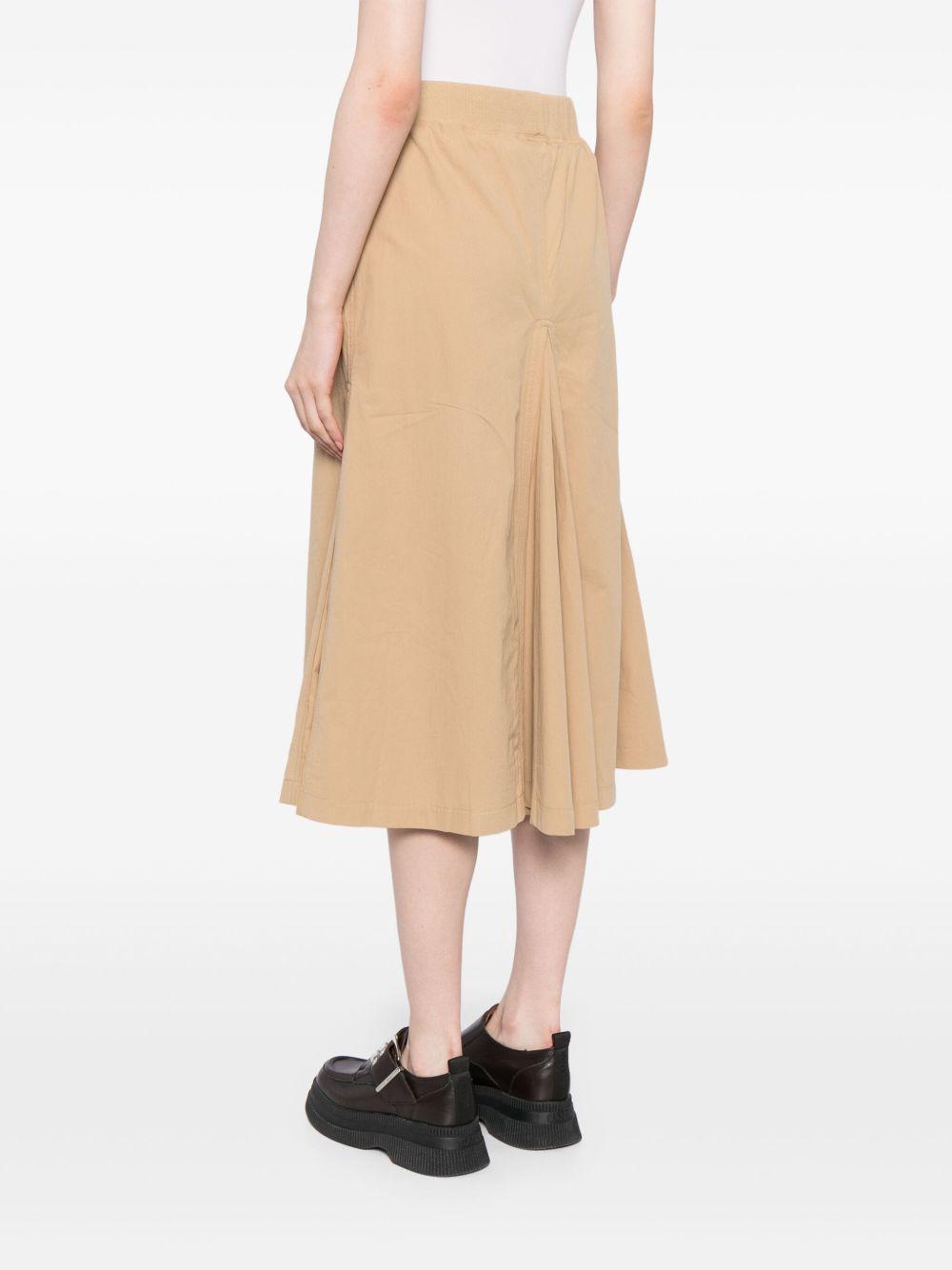 pleated high-waisted cotton skirt Product Image