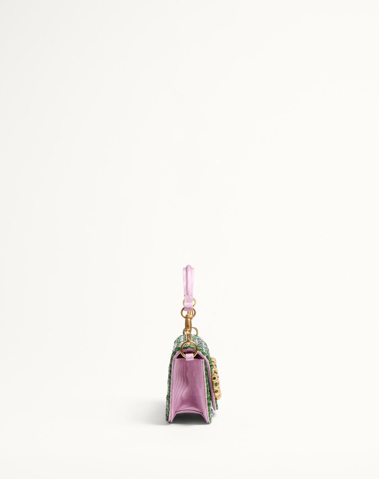 Valentino Garavani Locò Small Shoulder Bag Embroidered With Jewel Logo Product Image