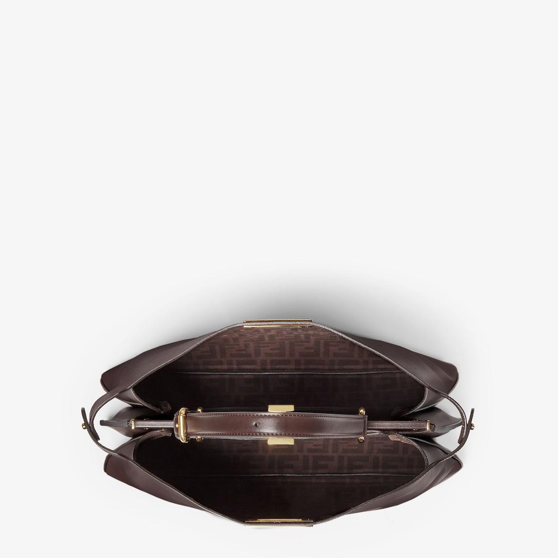 Peekaboo Soft LargeDark brown leather bag Product Image