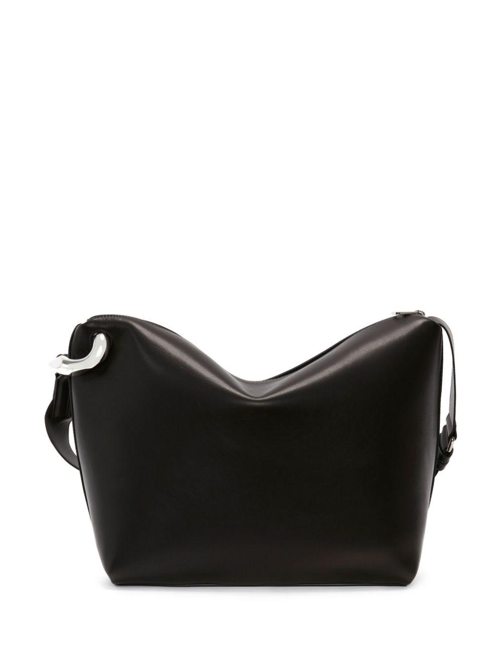 Corner leather crossbody bag Product Image
