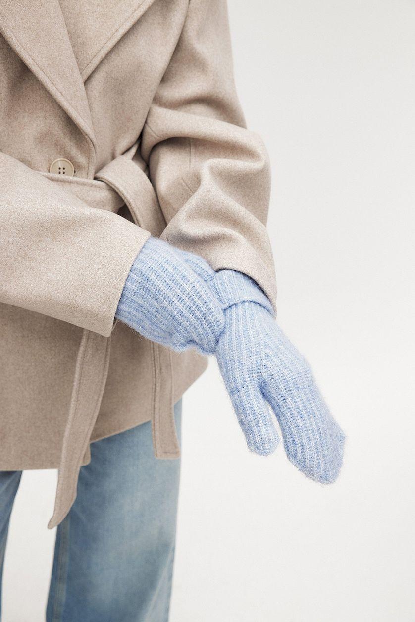 Knitted Alpaca Blend Mittens Product Image