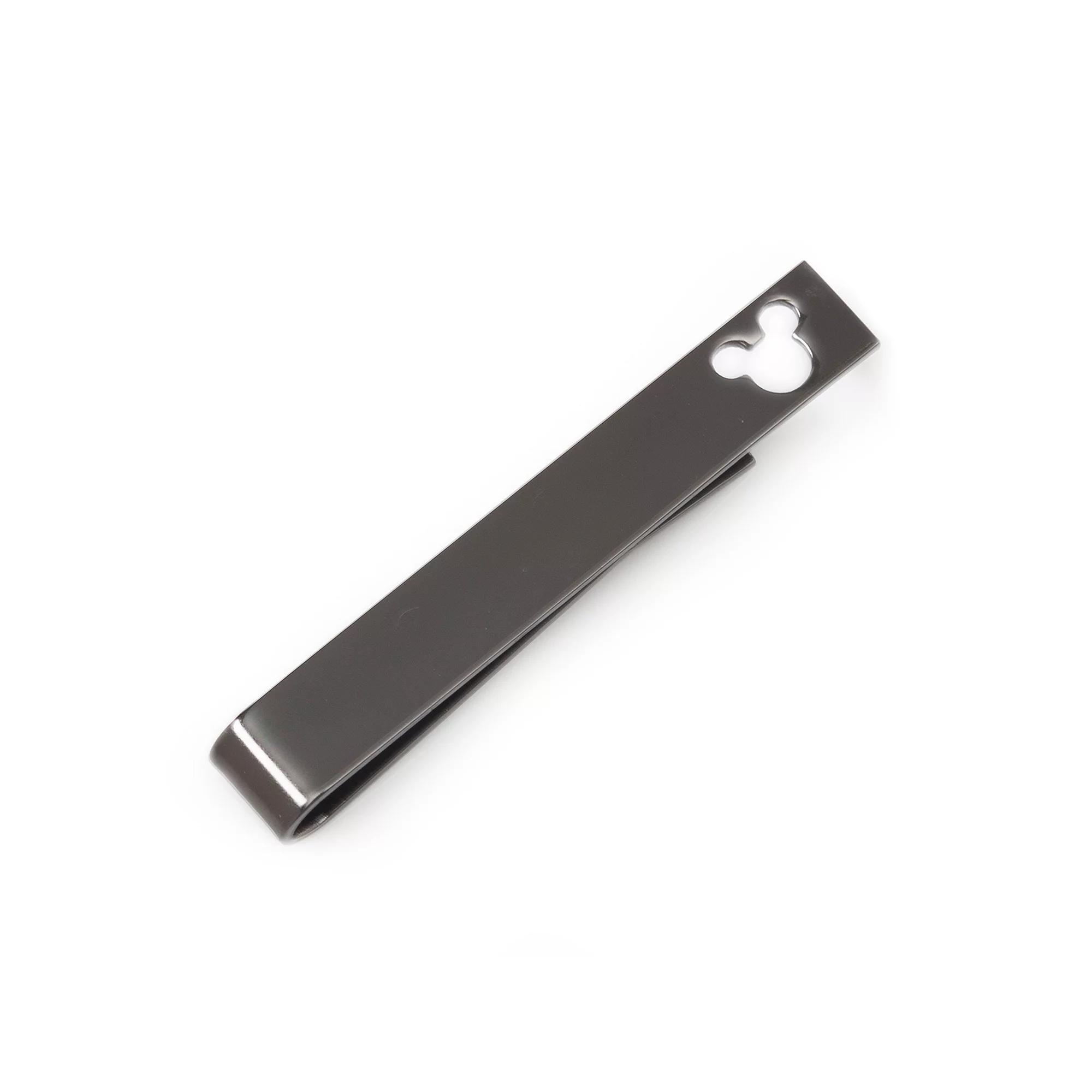 Men's Mickey Mouse Cut Out Black Tie Bar Product Image