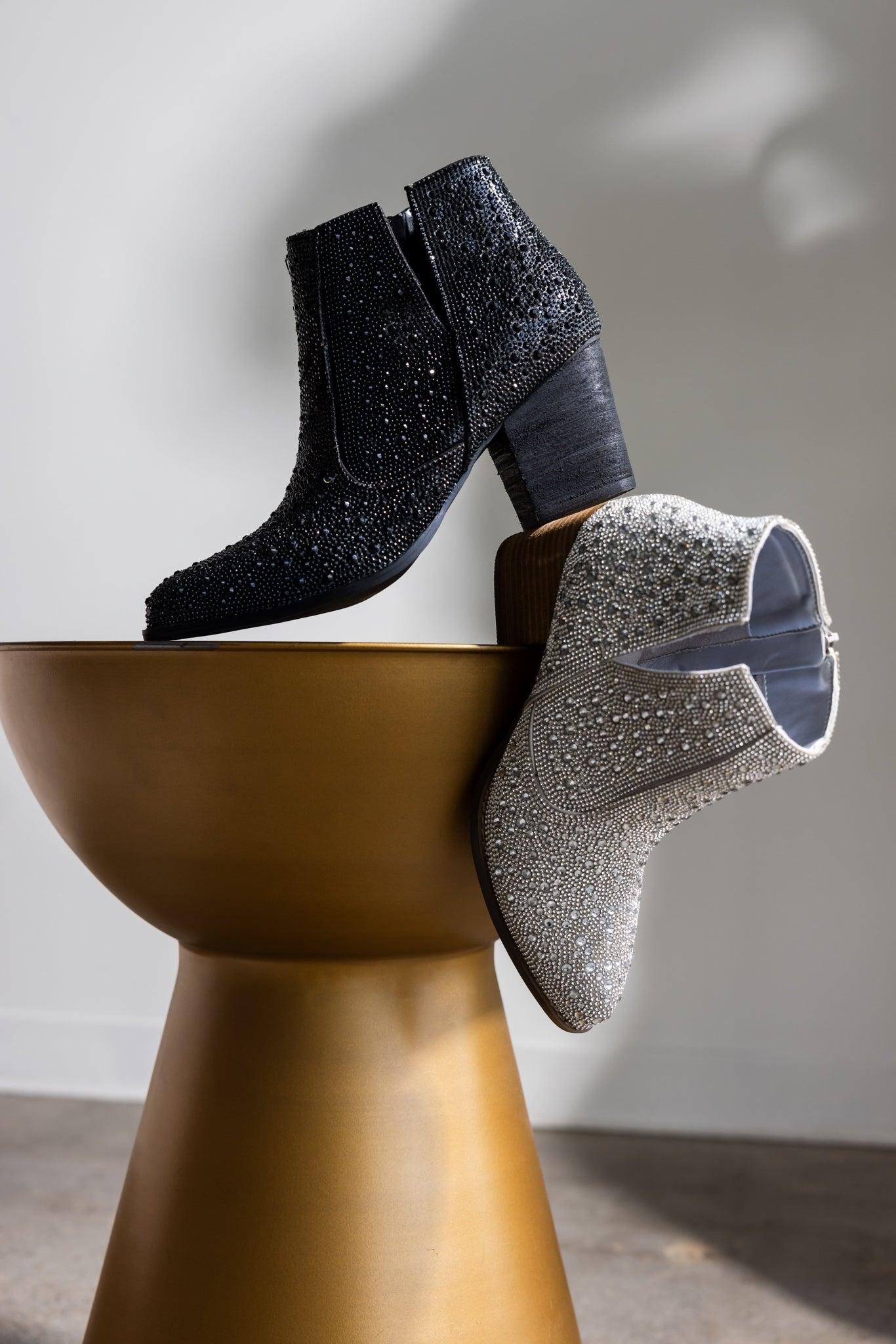 Shine Star Rhinestone Bootie in Silver (Online Exclusive) Product Image
