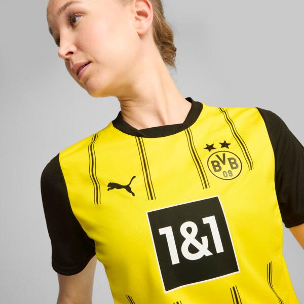 PUMA Borussia Dortmund 24/25 Women's Replica Home Soccer Jersey in Faster Yellow/Black Product Image