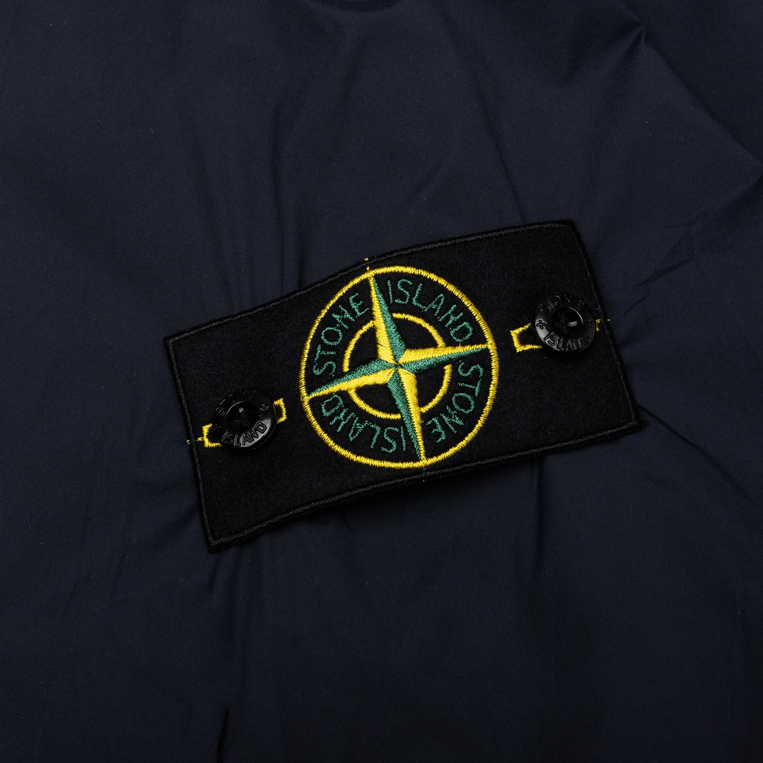 Skin Touch Nylon Bomber Jacket - Navy Blue Male Product Image