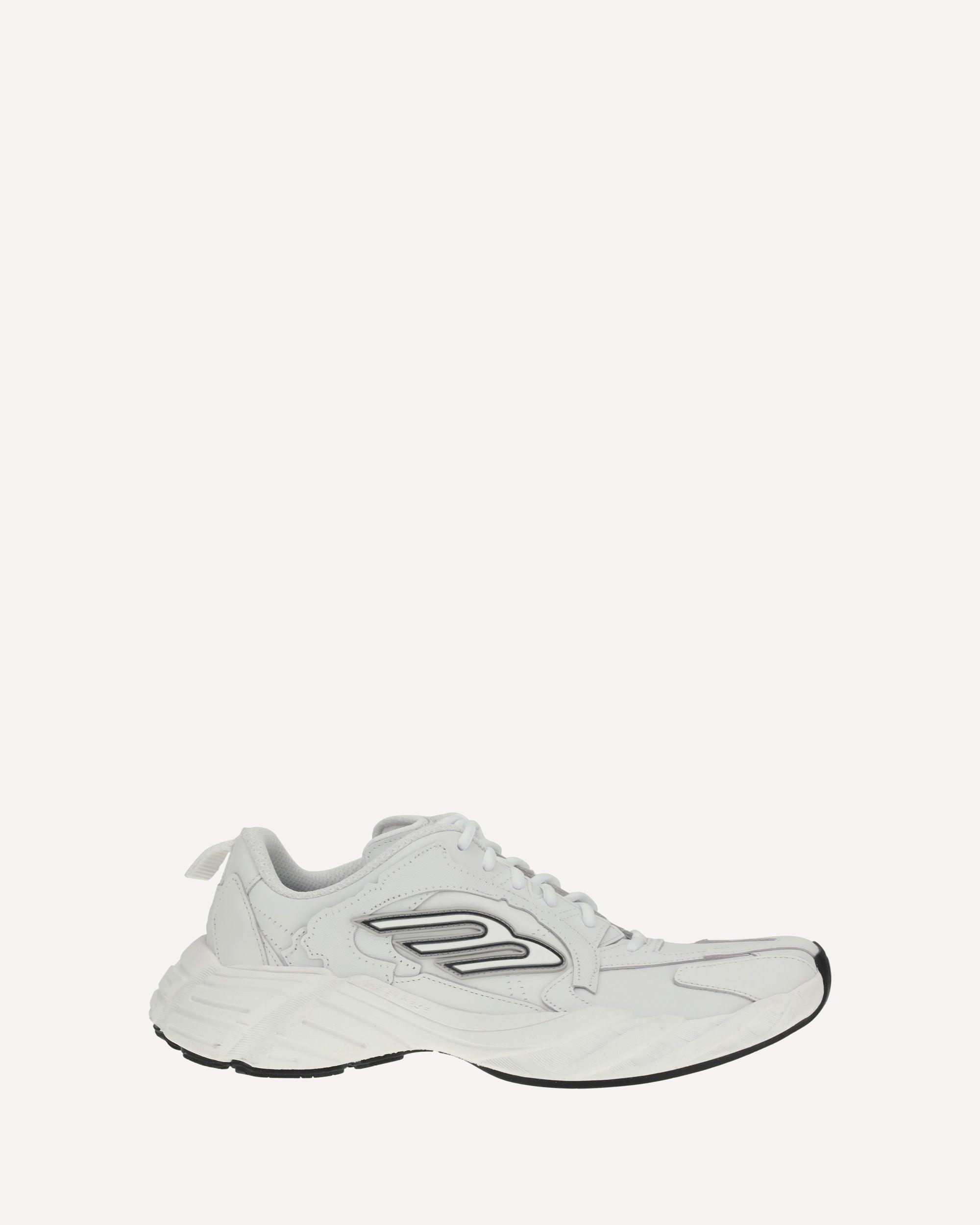 BALENCIAGA Men White Cowskin And Polyester Monday Shoe Sneakers Product Image