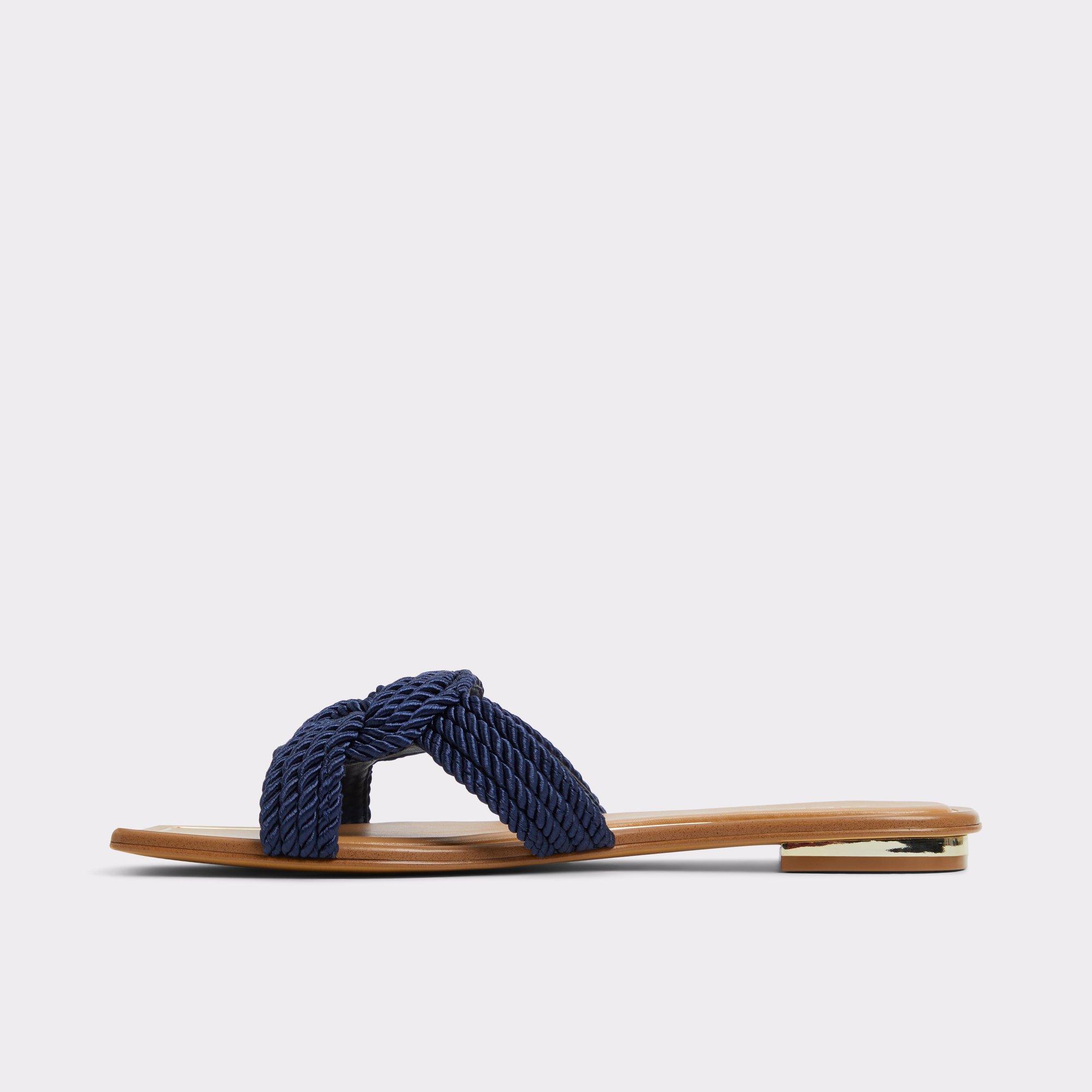 Karlie Navy Women's Flat Sandals | ALDO US Product Image