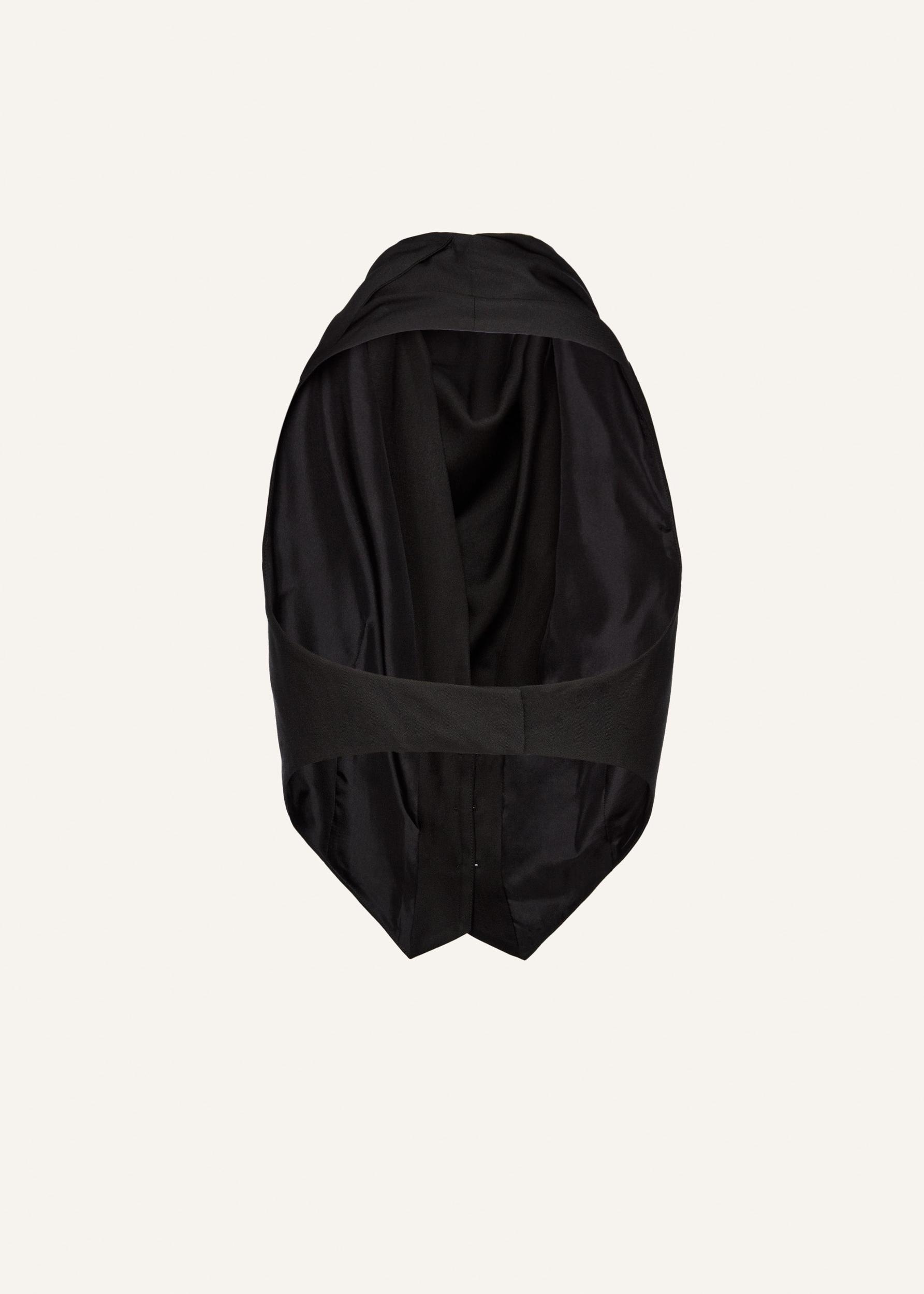 Scarf detail waistcoat in black Product Image