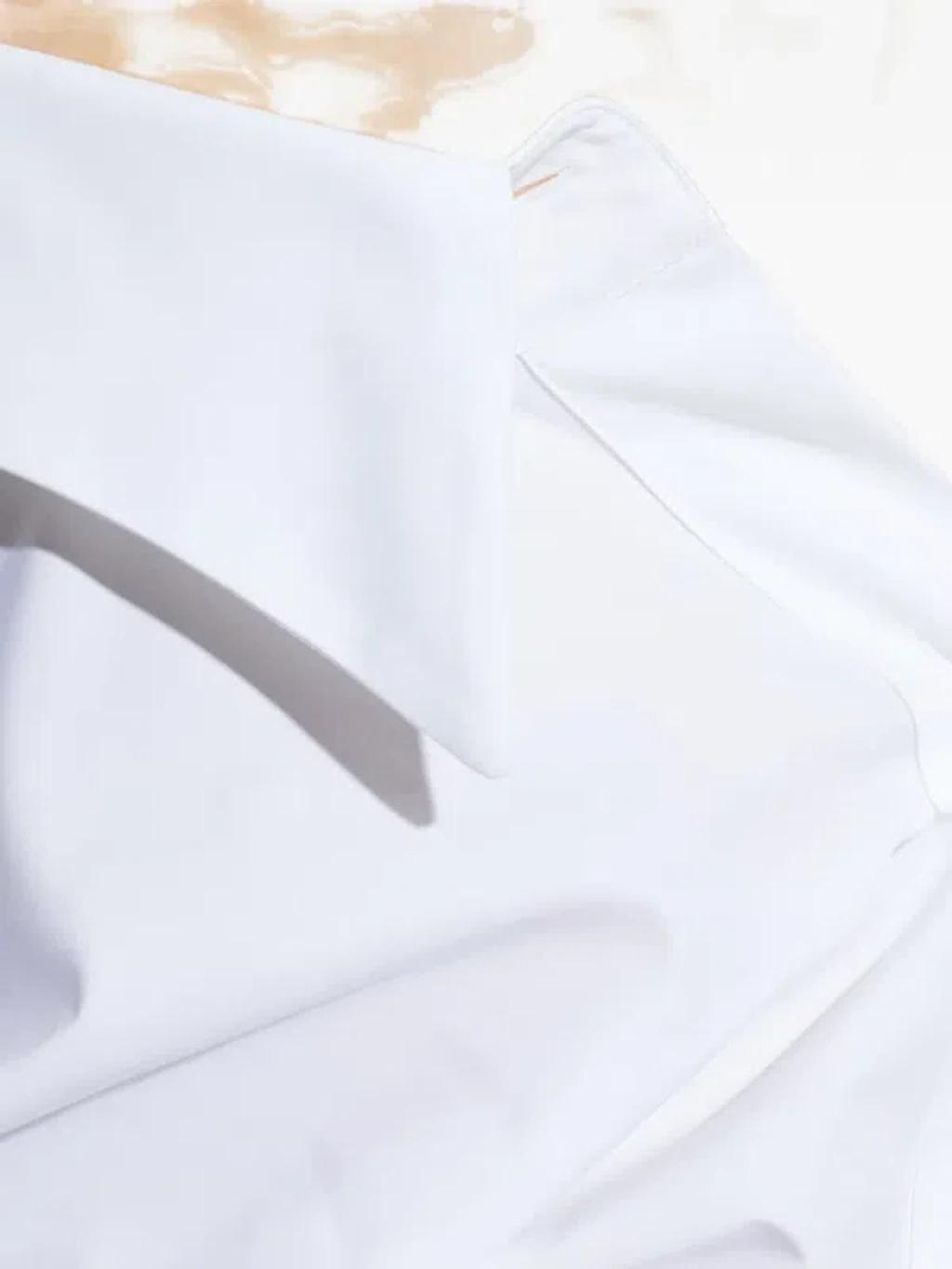GIVENCHY Off-the-shoulder Cotton Poplin Midi Dress In White Product Image