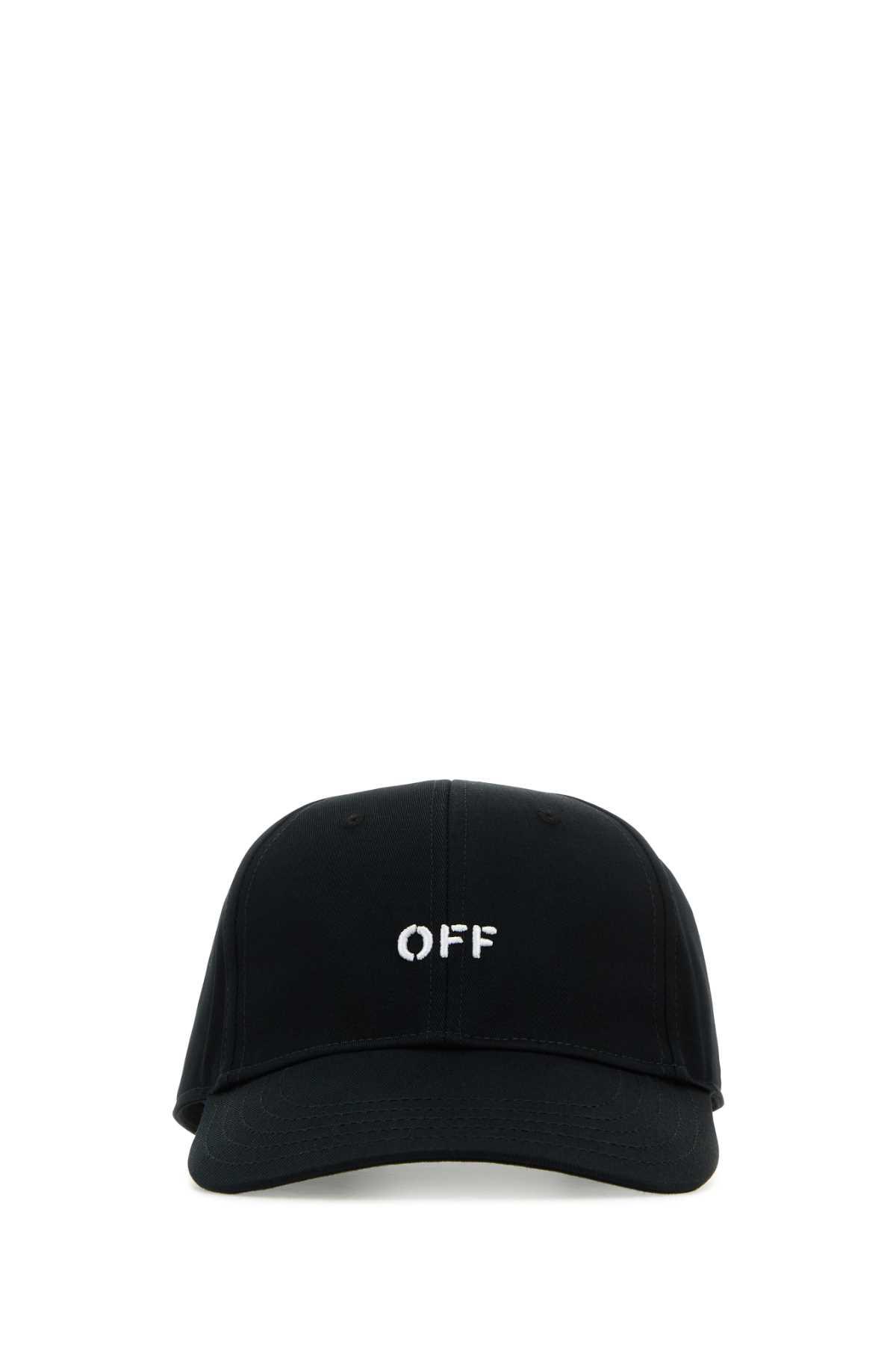 OFF-WHITE Logo-embroidered Baseball Cap With Curved Peak In Black Product Image