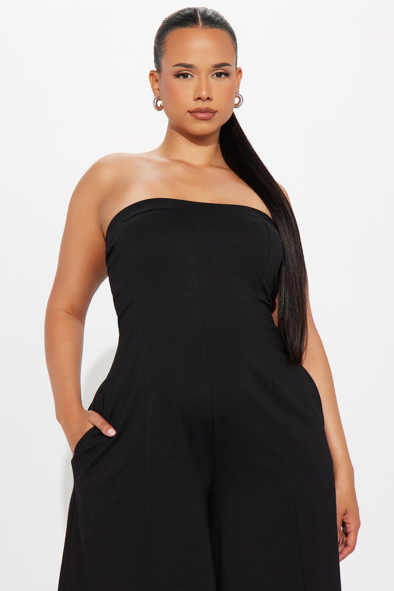 Leticia Strapless Jumpsuit - Black Product Image