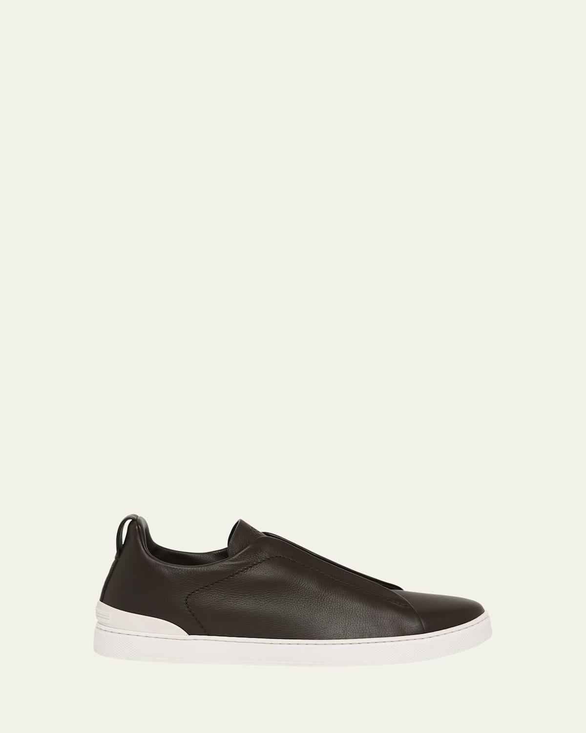 Men's Triple Stitch SECONDSKIN Leather Slip-On Sneakers Product Image