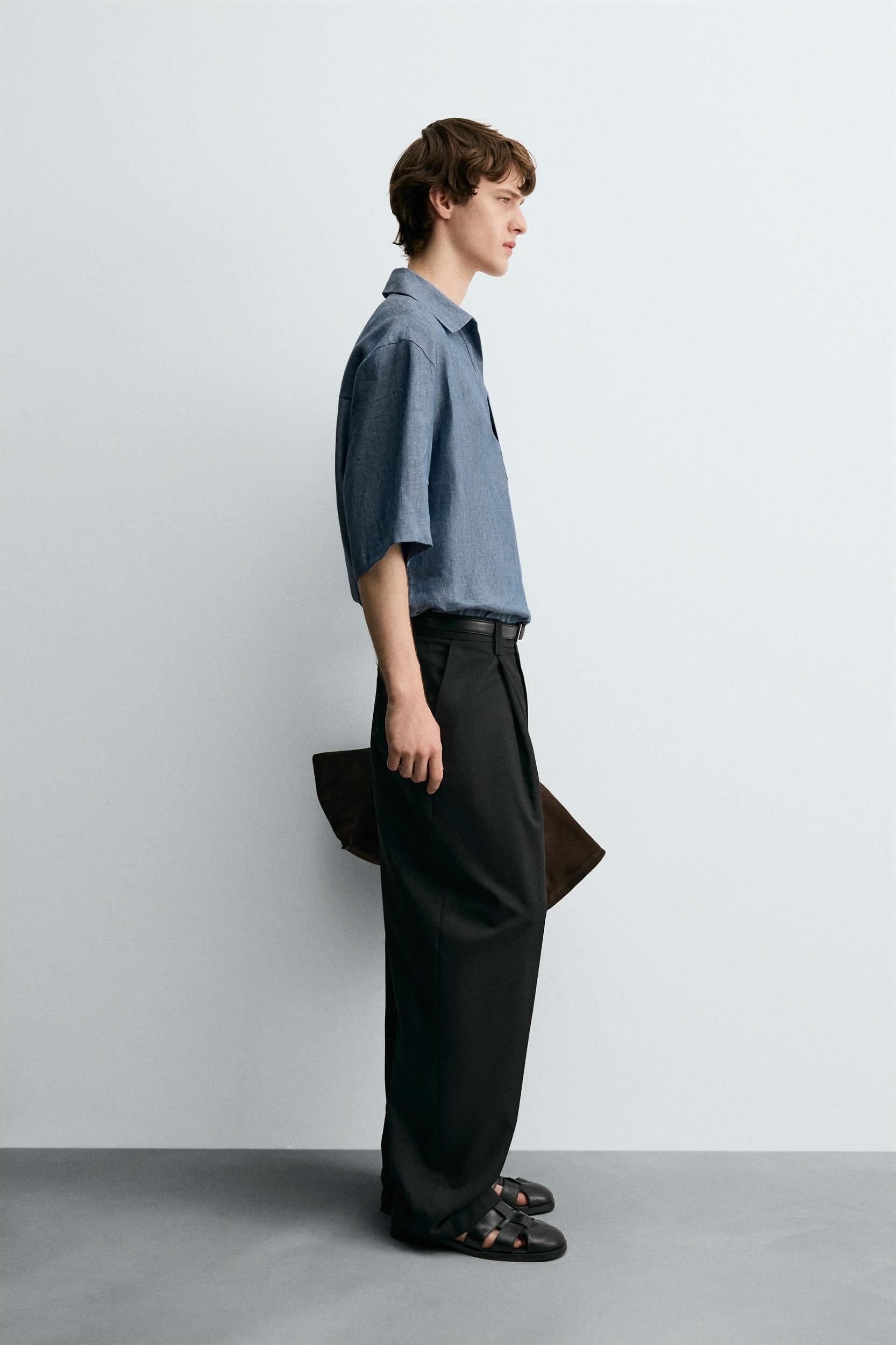 100% LINEN POLO SHIRT Product Image