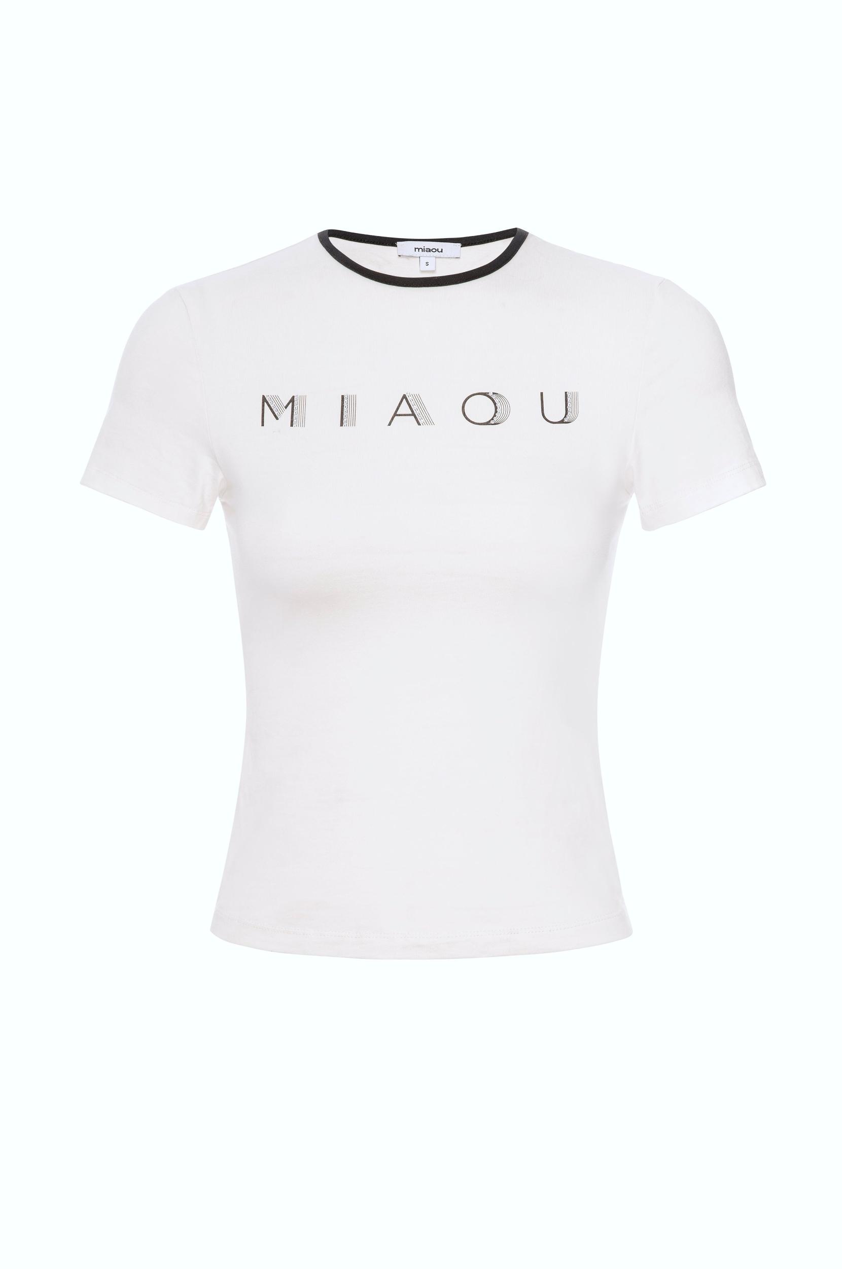 RHINESTONE MINI TEE - WHITE Product Image