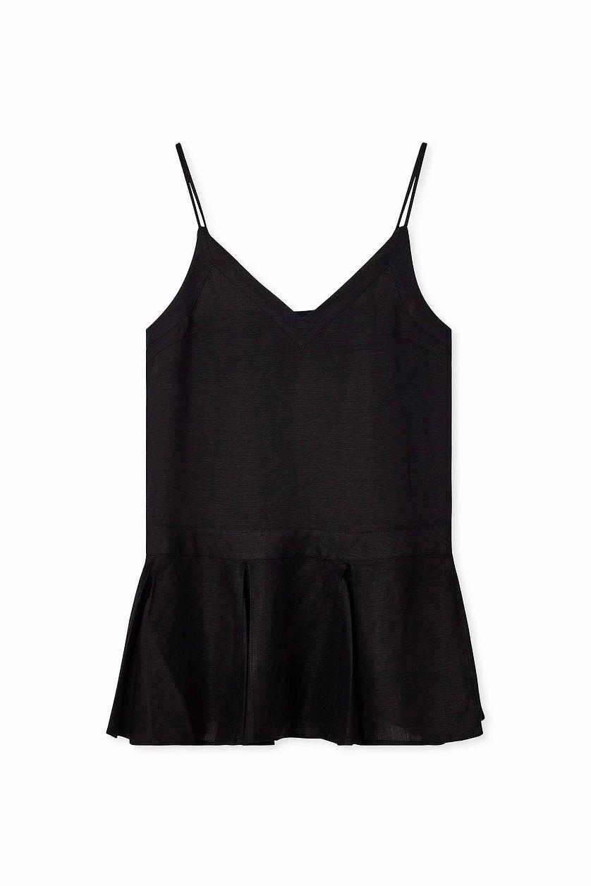 Linen Blend V-neck Mini Dress Product Image