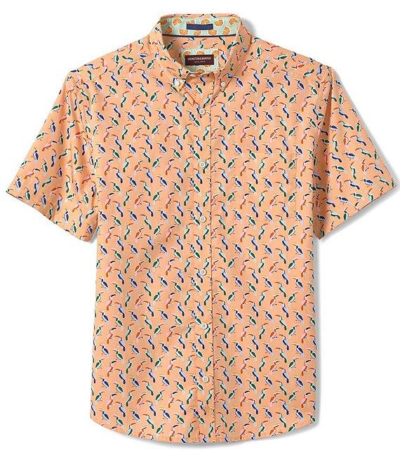 Johnston & Murphy Toucan Print Short Sleeve Woven Shirt Product Image