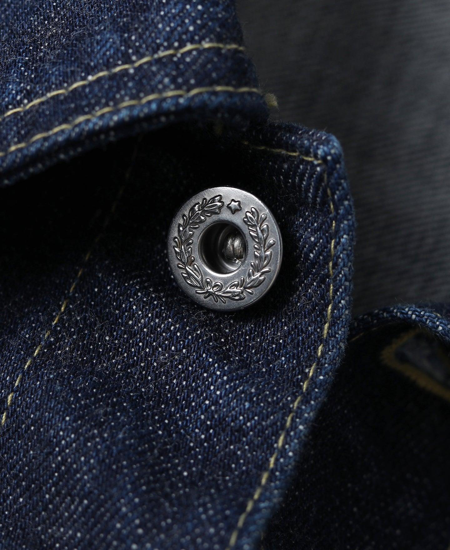 WWII Simplified Model Cowboy Selvedge Denim Jacket Product Image
