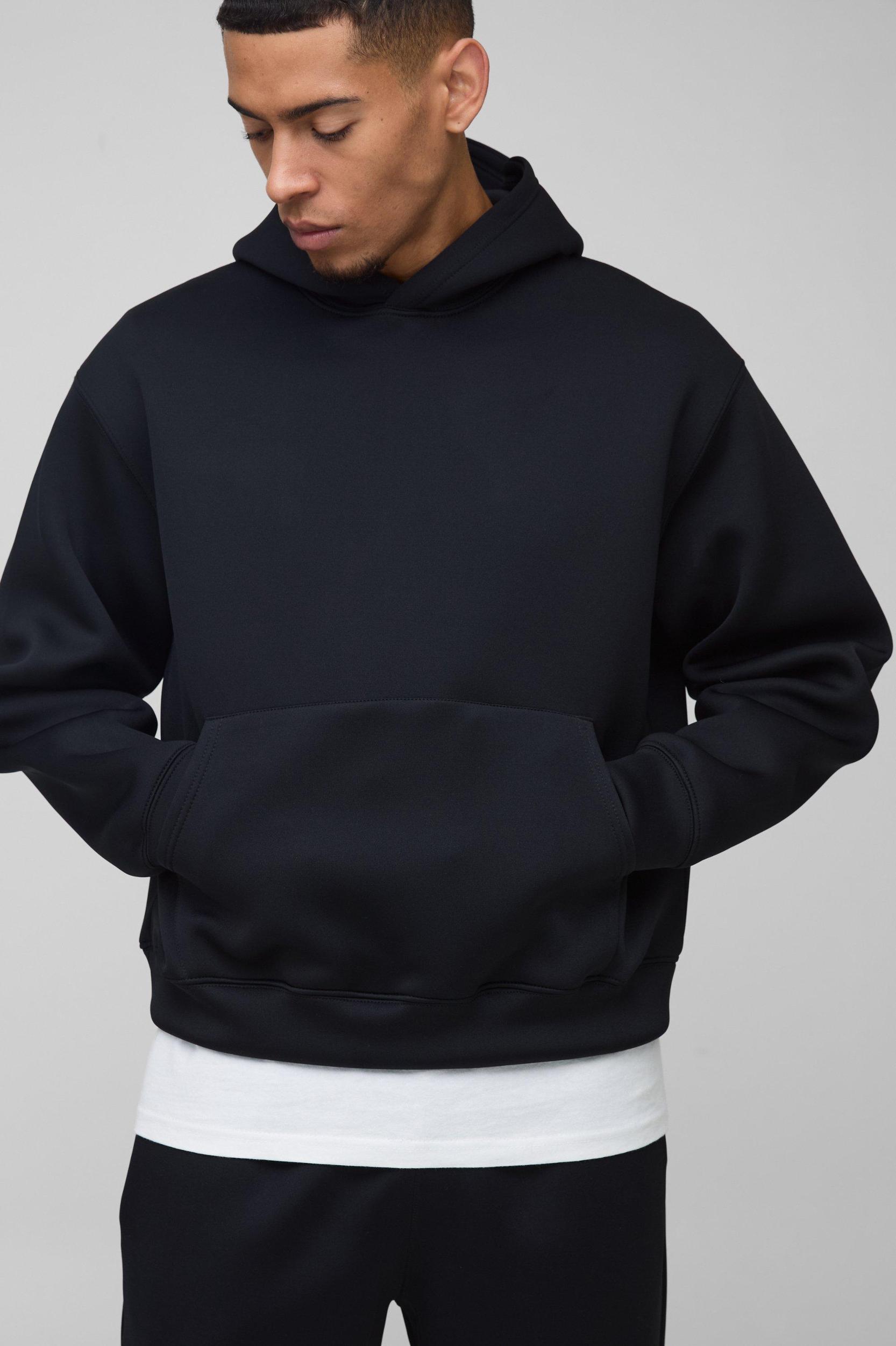 Oversized Boxy Bonded Scuba Split Hem Tracksuit | boohooMAN USA Product Image