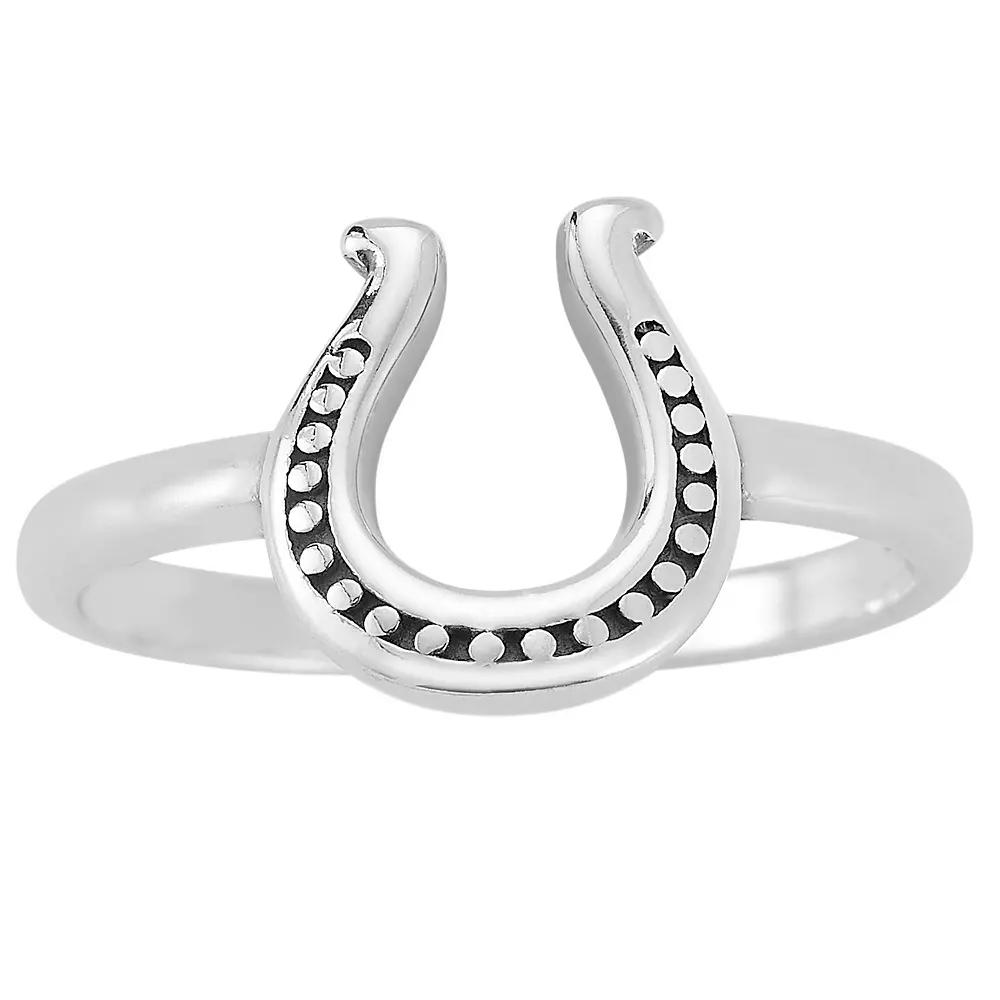 Sunkissed Sterling Oxidized Horseshoe Ring, Women's, Size: 5, Silver Tone Product Image