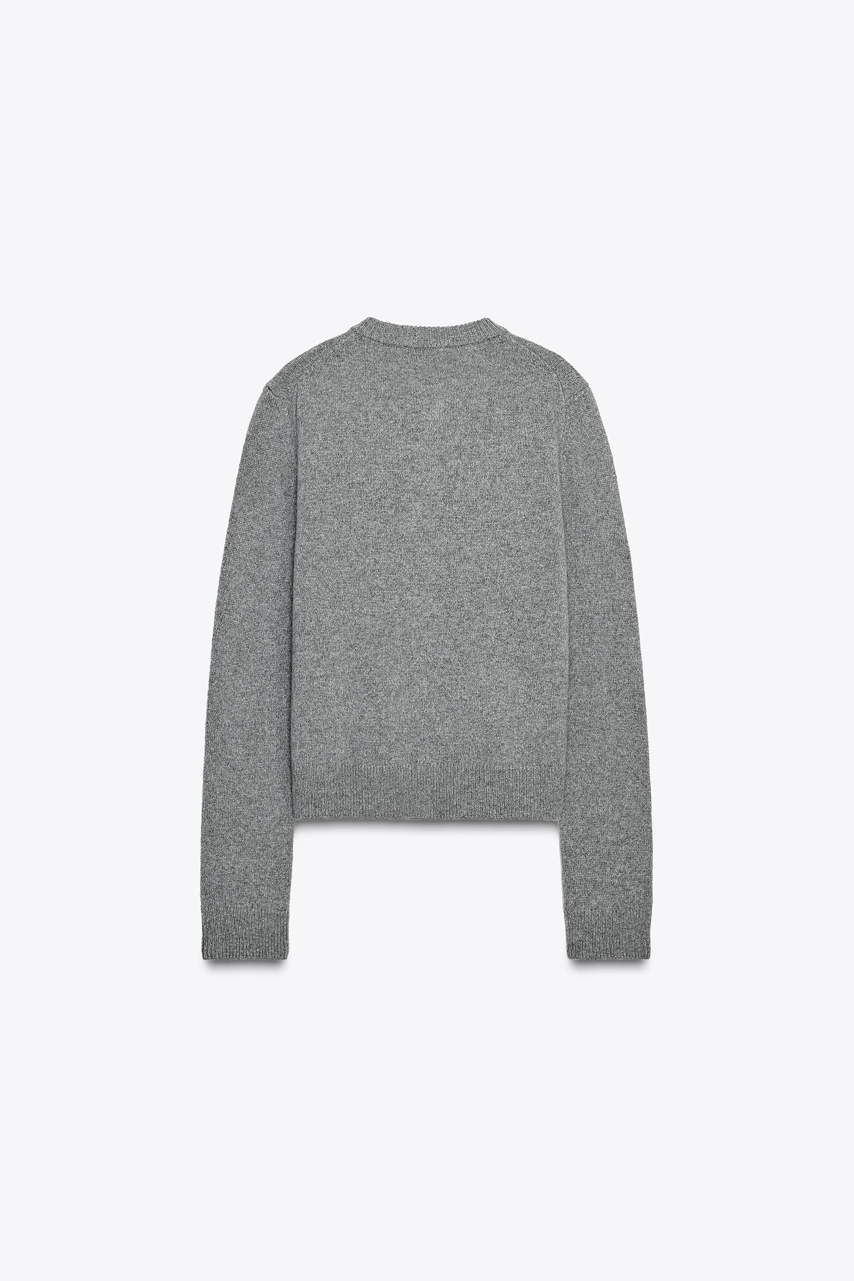 CASHMERE AND WOOL BASIC CARDIGAN Product Image