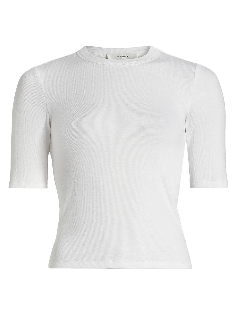 Womens Rib Crewneck T-Shirt Product Image