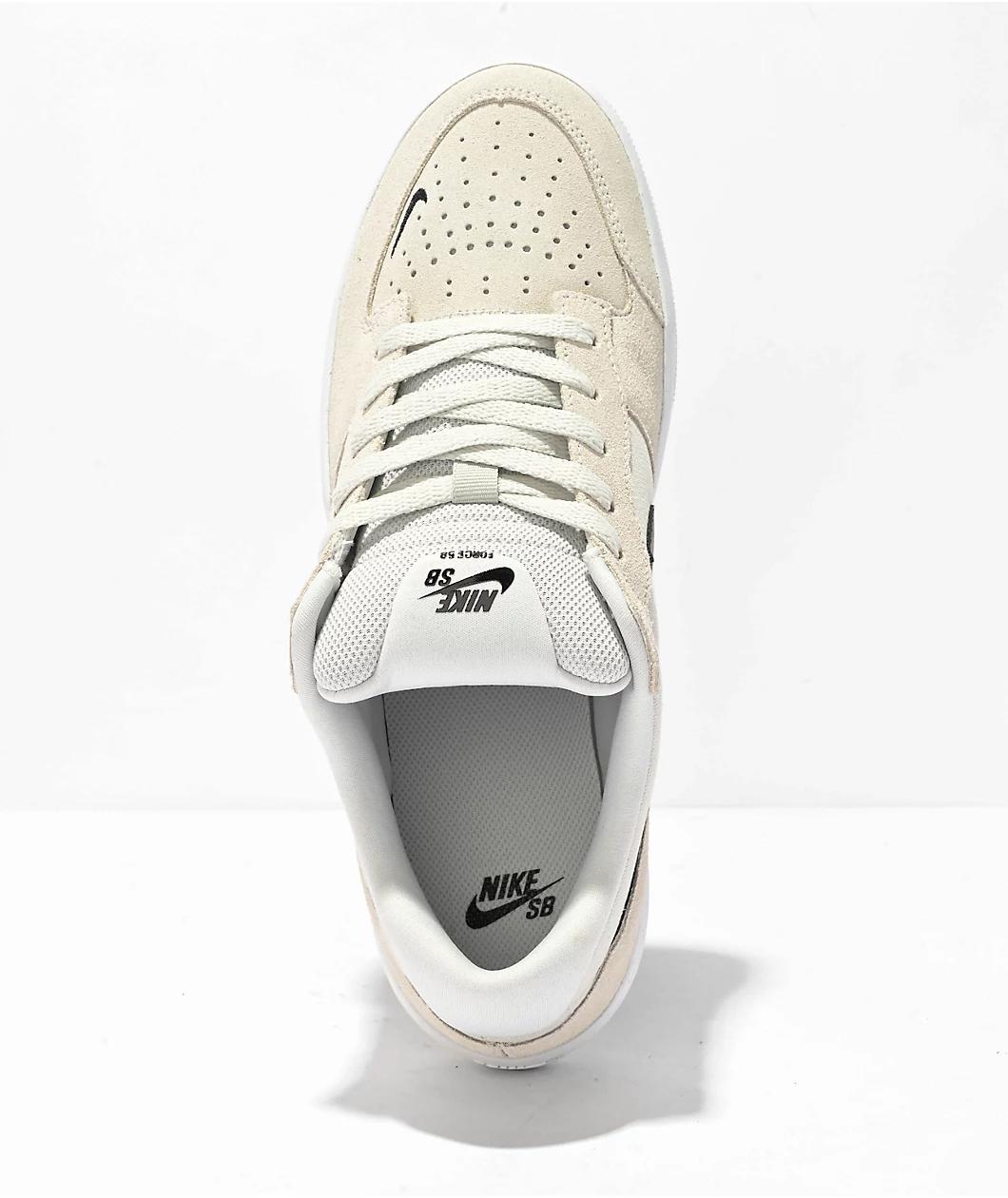 Nike SB Force 58 Photon Dust, Black & White Skate Shoes Product Image