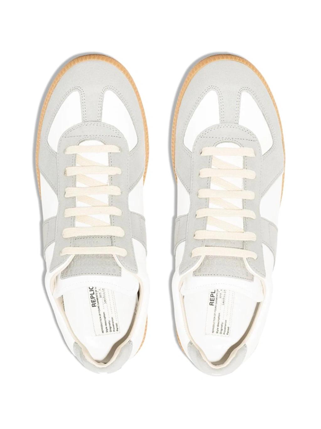 MAISON MARGIELA Replica Leather And Suede Sneakers In White Product Image