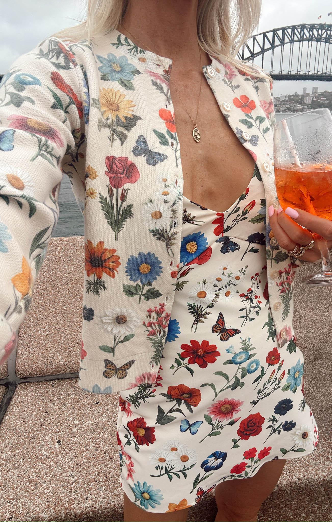 Cafe Cardigan ~ French Floral Knit Product Image