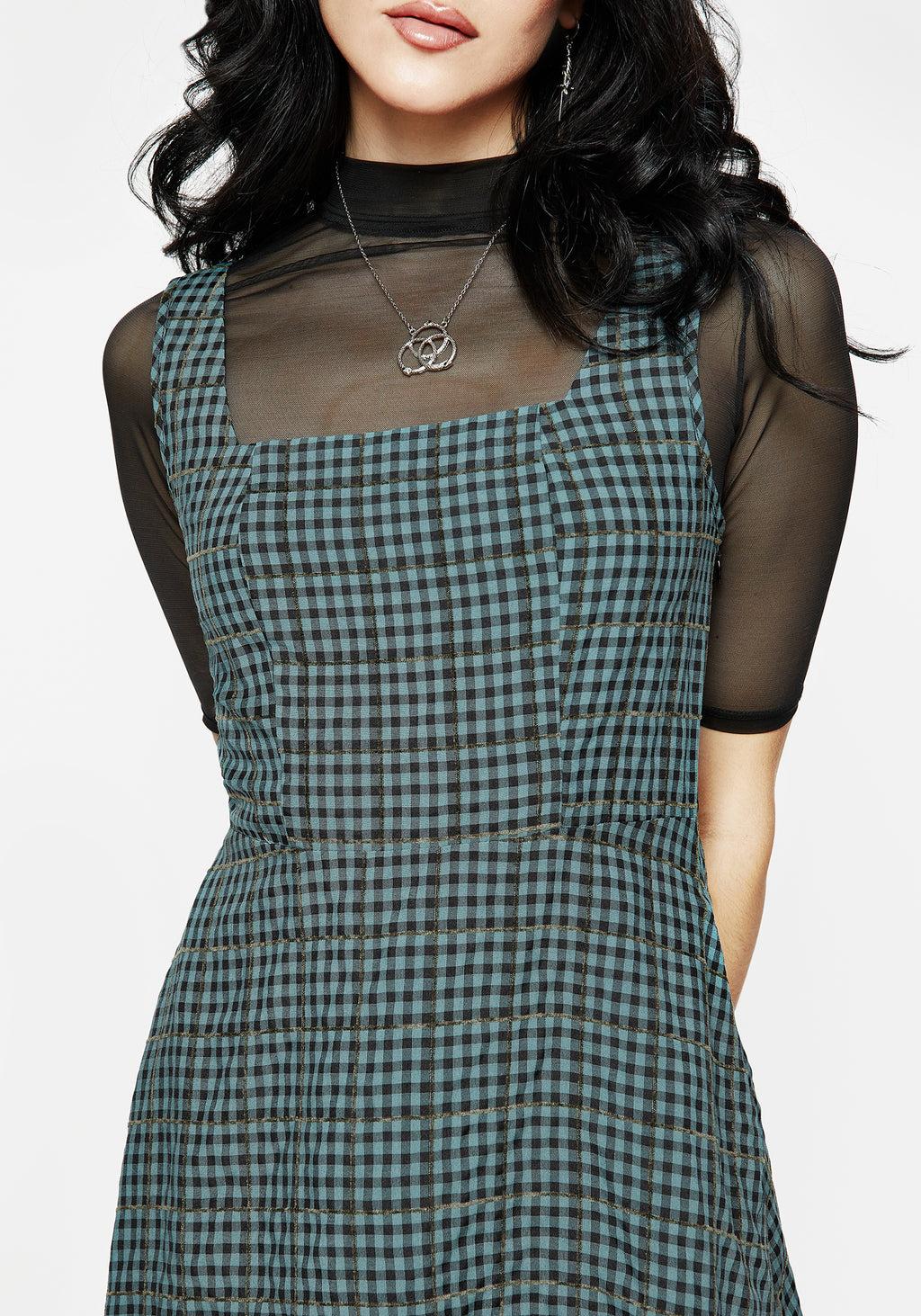 Restless Check Mini Apron Dress Product Image