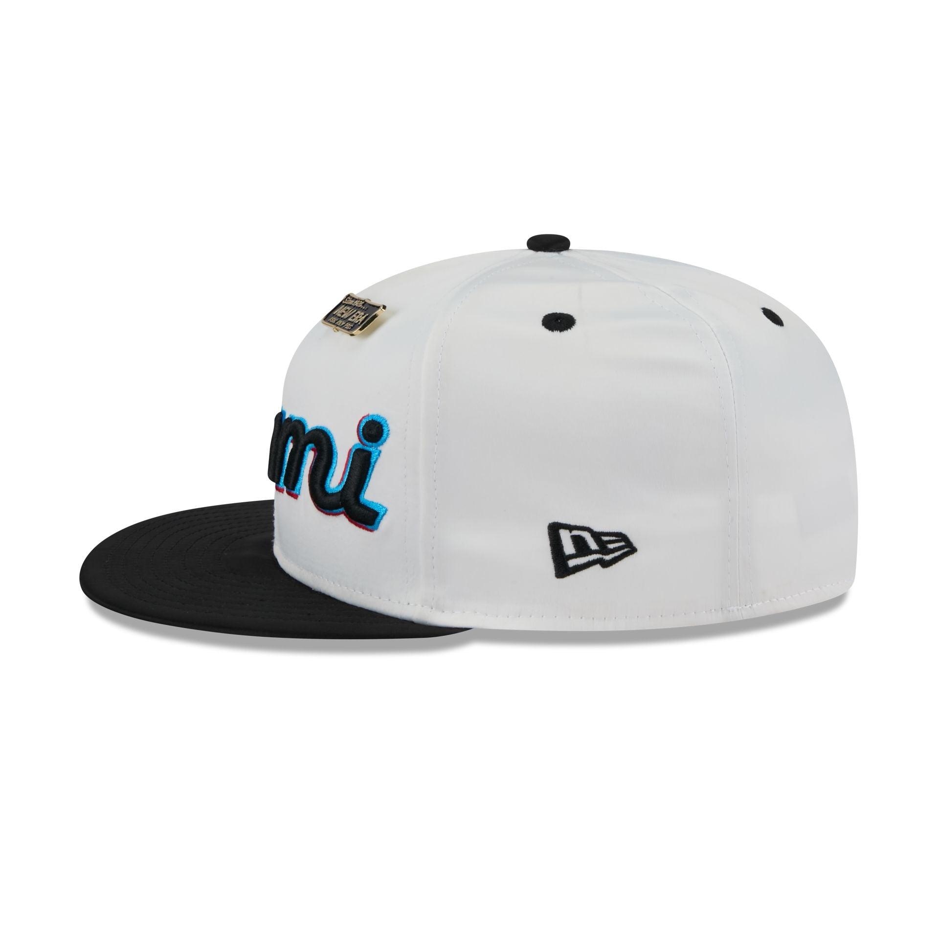 Miami Marlins Spring Satin 59FIFTY Fitted Hat Male Product Image
