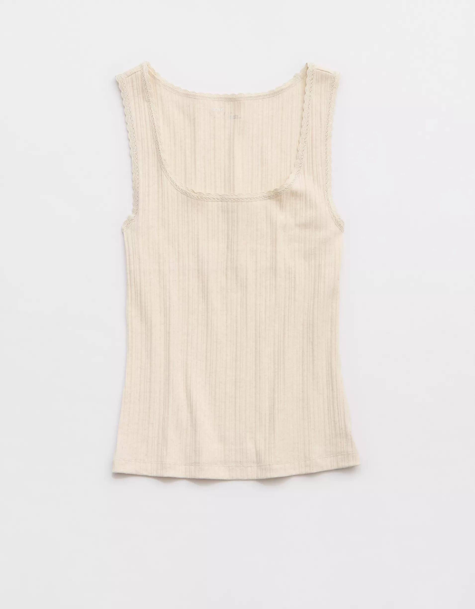 Aerie Ribbed Scoop Neck Tank Top Product Image