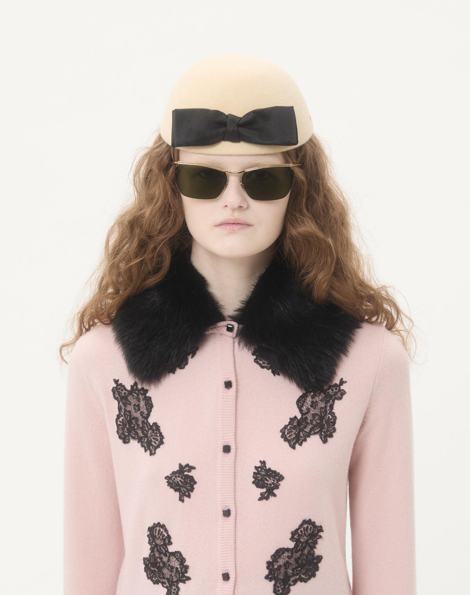 Cardigan With Shearling Collar Product Image