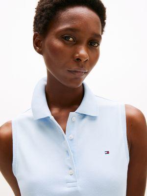 Slim Fit Sleeveless Stretch-Cotton Polo Product Image