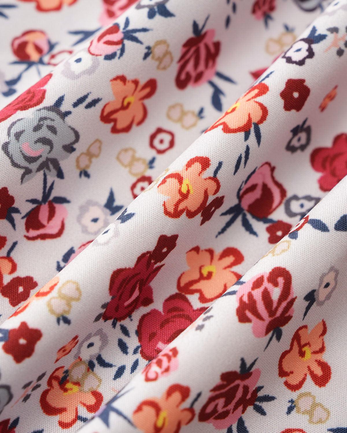 Grey Floral Square Neck Puffed Sleeve Midi Dress Product Image