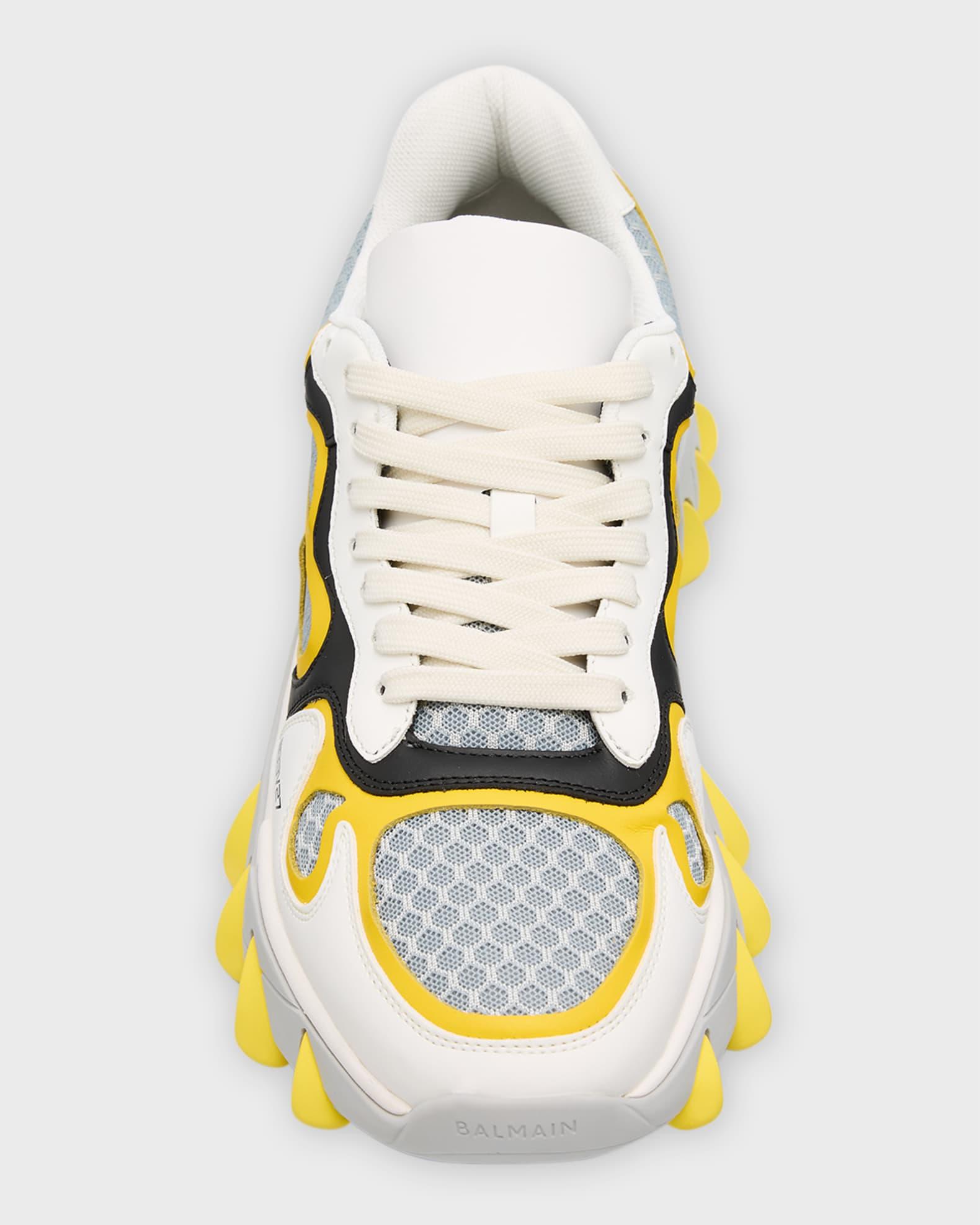 Men's B-East Leather and Mesh Runner Sneakers Product Image