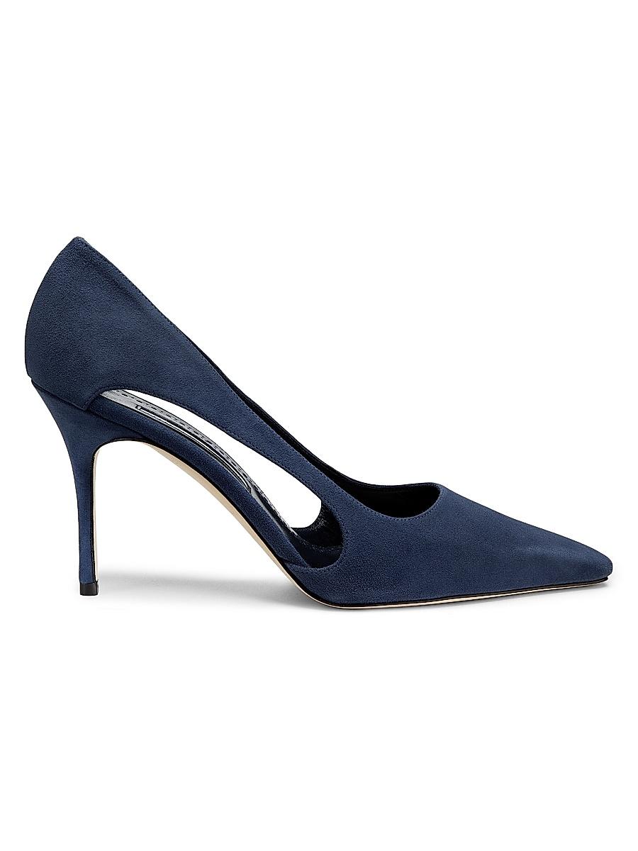 Womens Suede Cut-Out Pumps Product Image