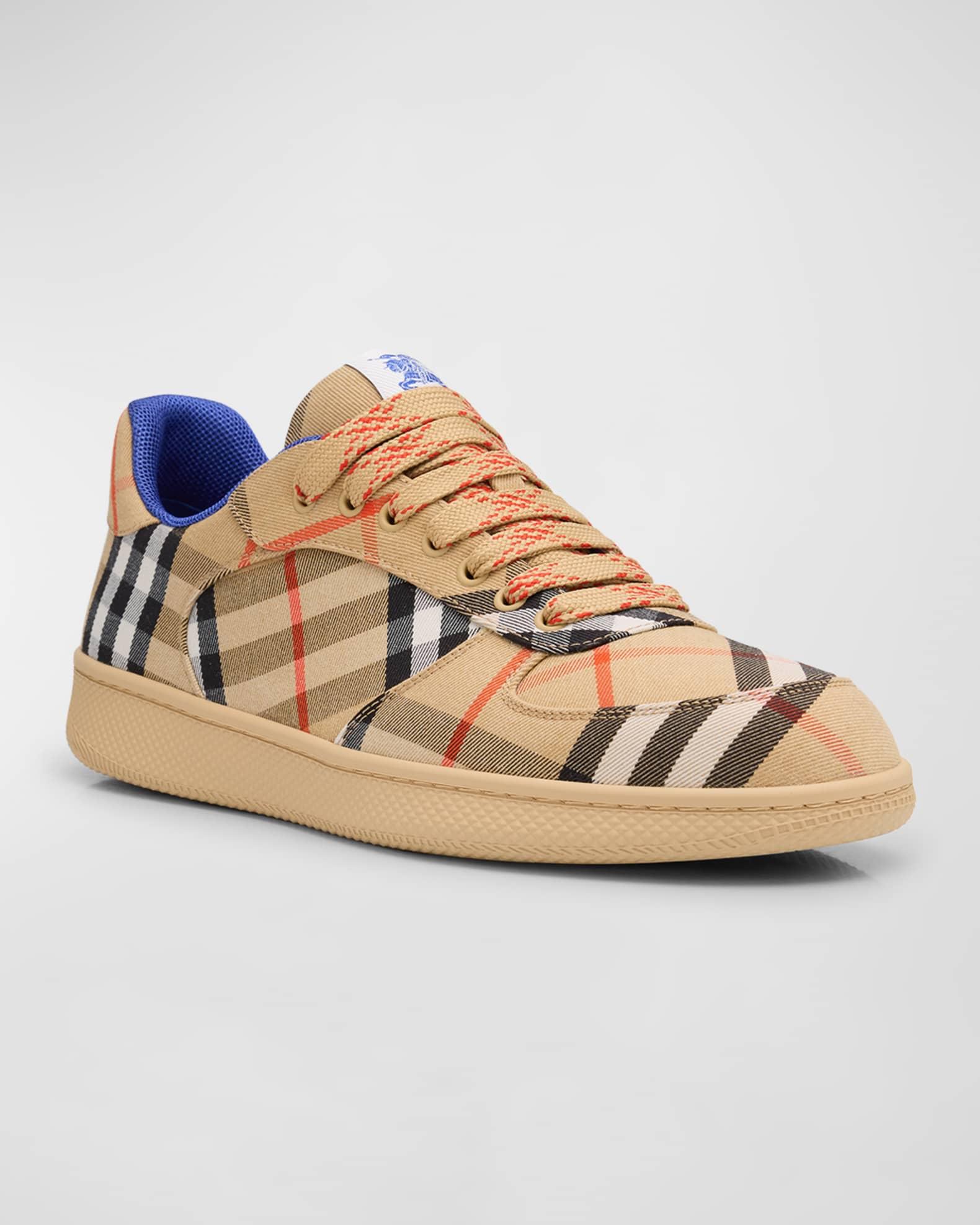 Men's Check Low-Top Sneakers Product Image