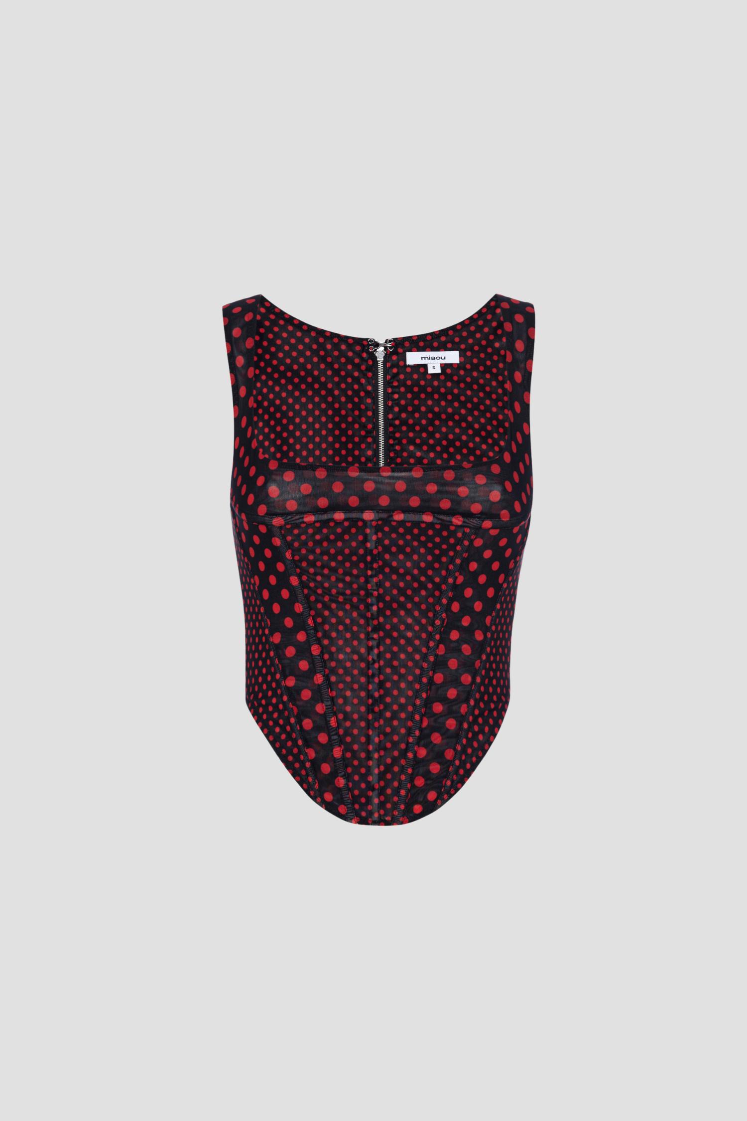 CAMPBELL CORSET - BLACK POLKA DOT Product Image