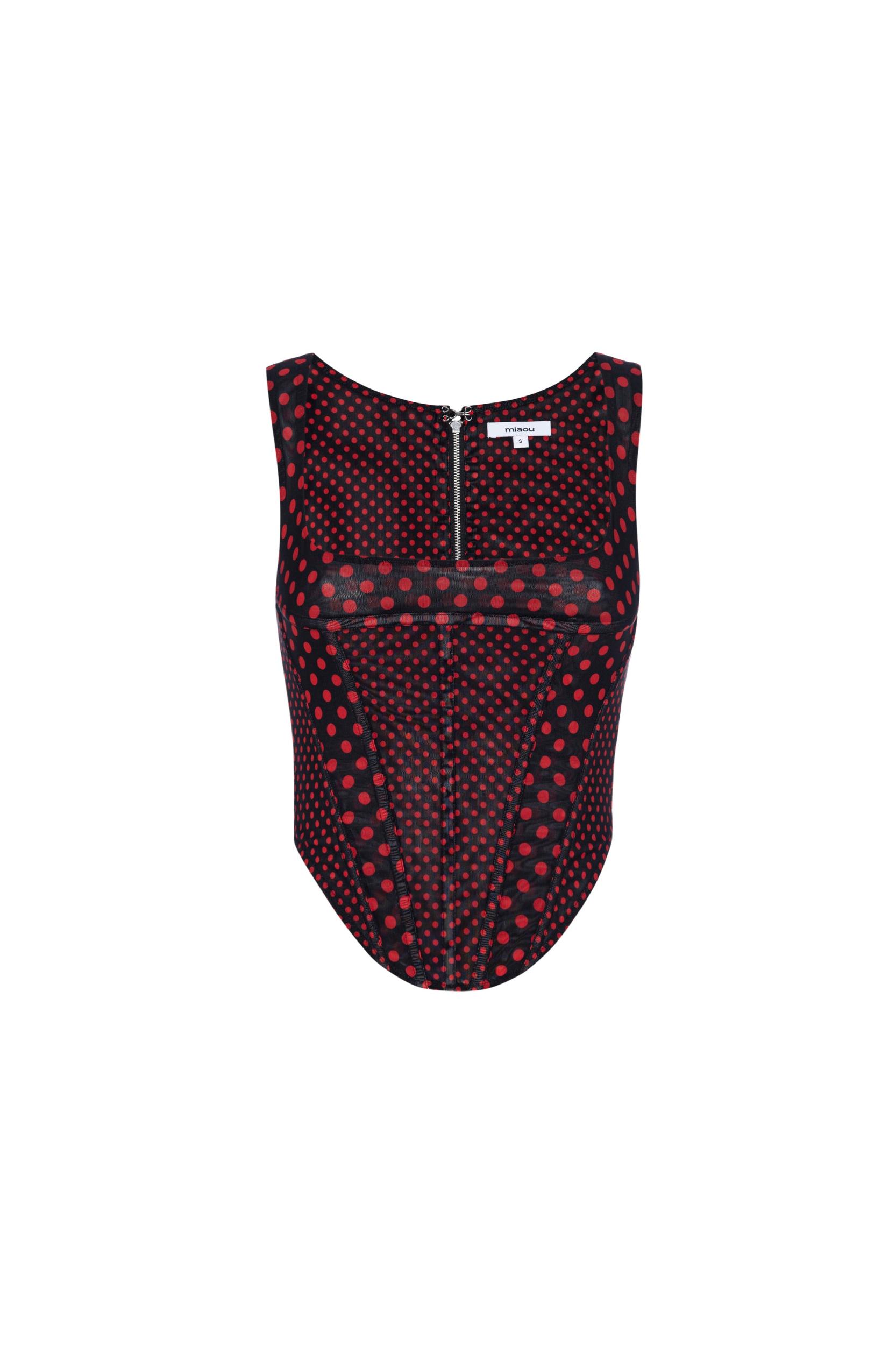 CAMPBELL CORSET - BLACK POLKA DOT Product Image