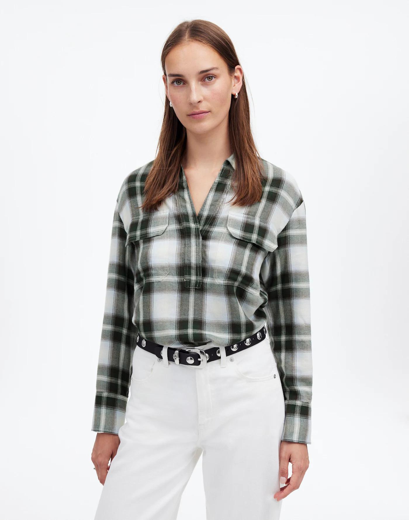 Popover Shirt in Plaid Product Image