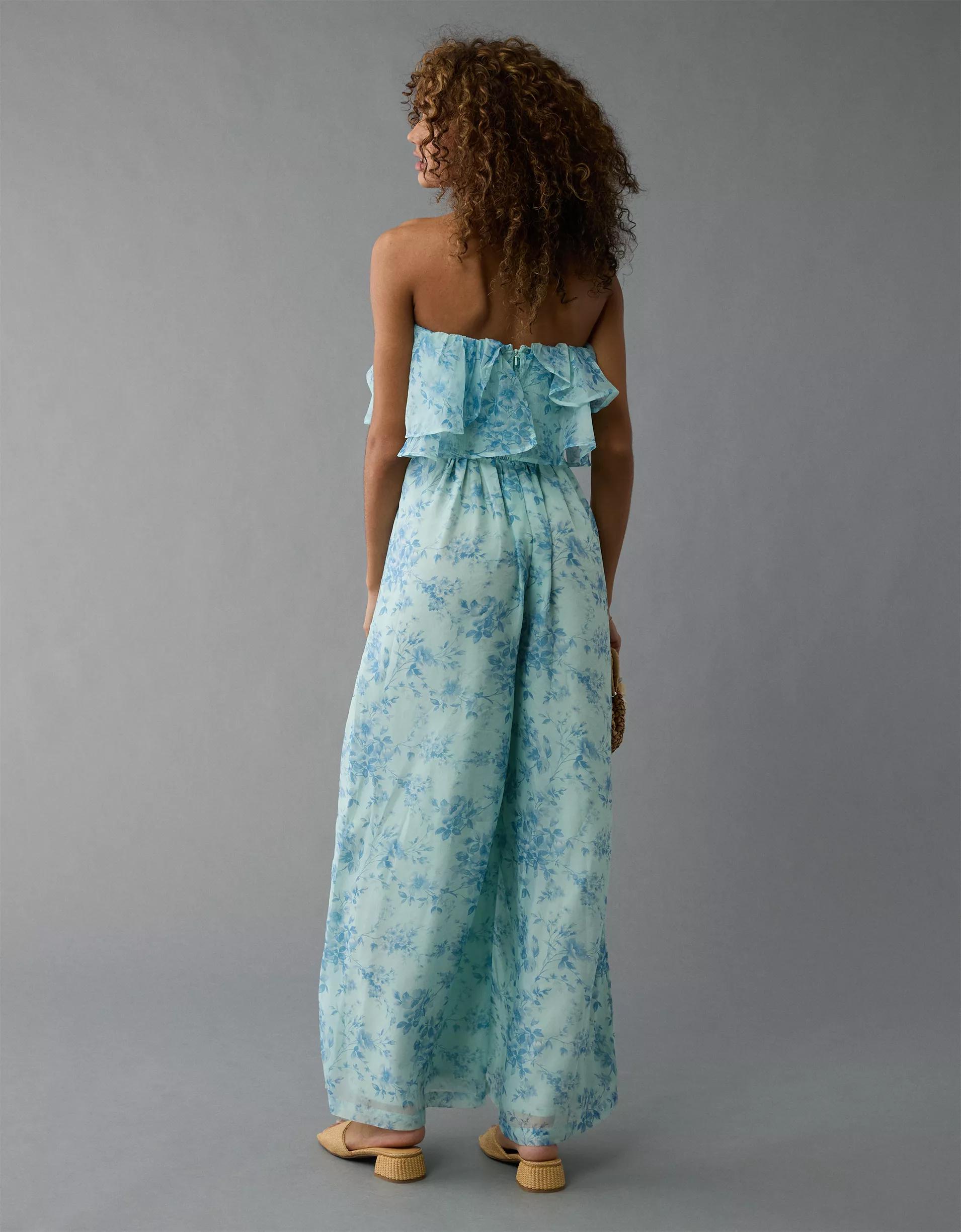 AE Strapless Ruffle Jumpsuit Product Image