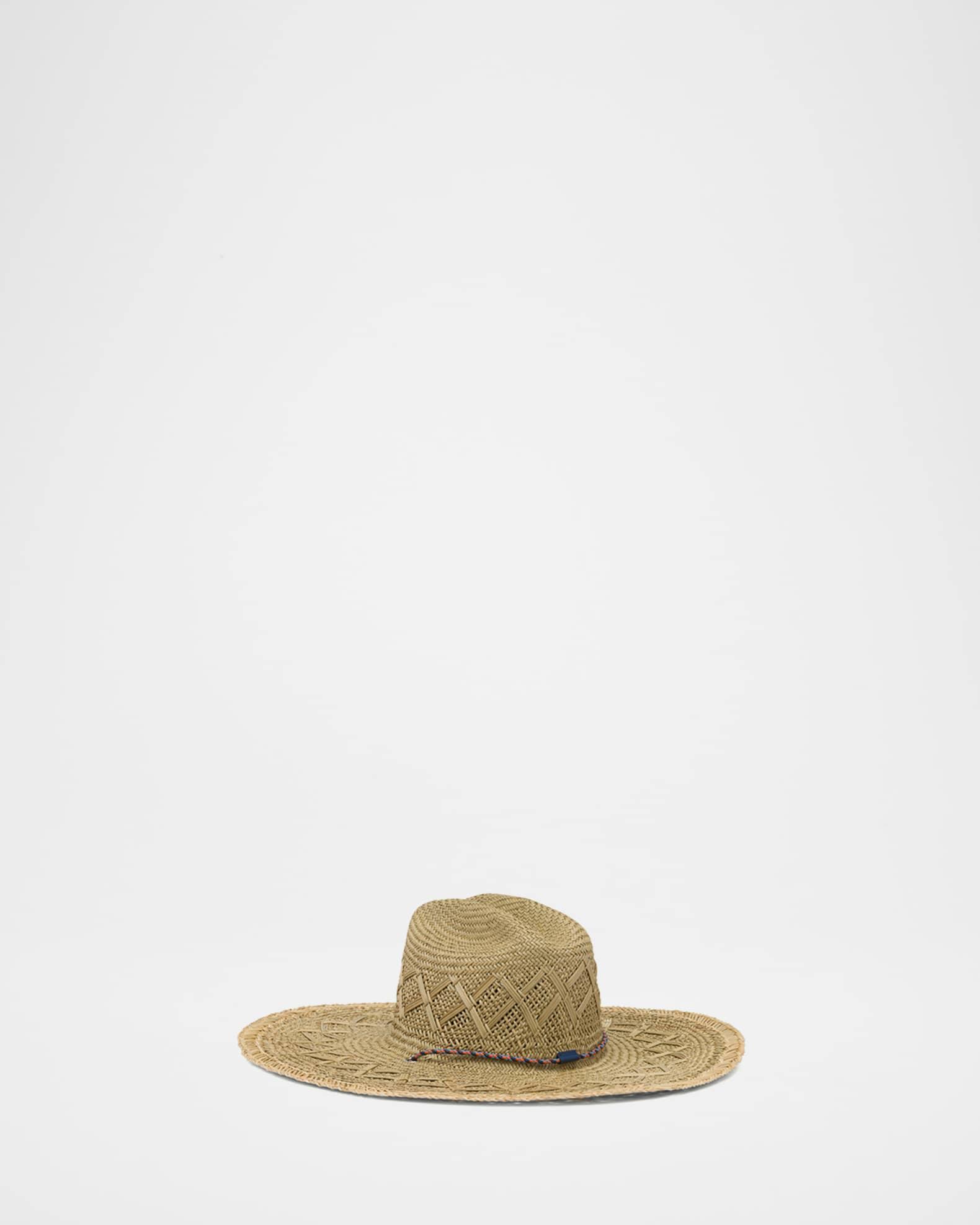 Men's Triangle Logo Wide-Brim Straw Hat Product Image