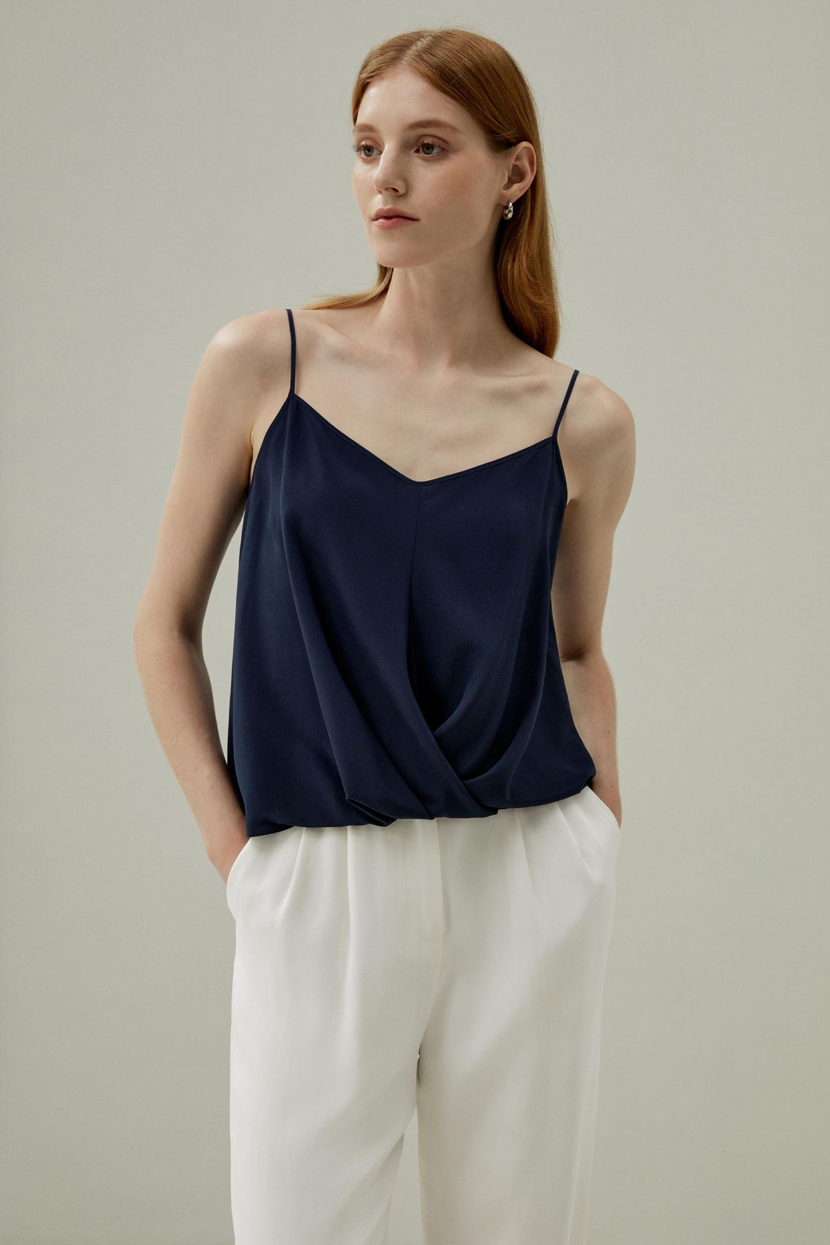 Thin-Strap Crêpe de Chine Cami Product Image